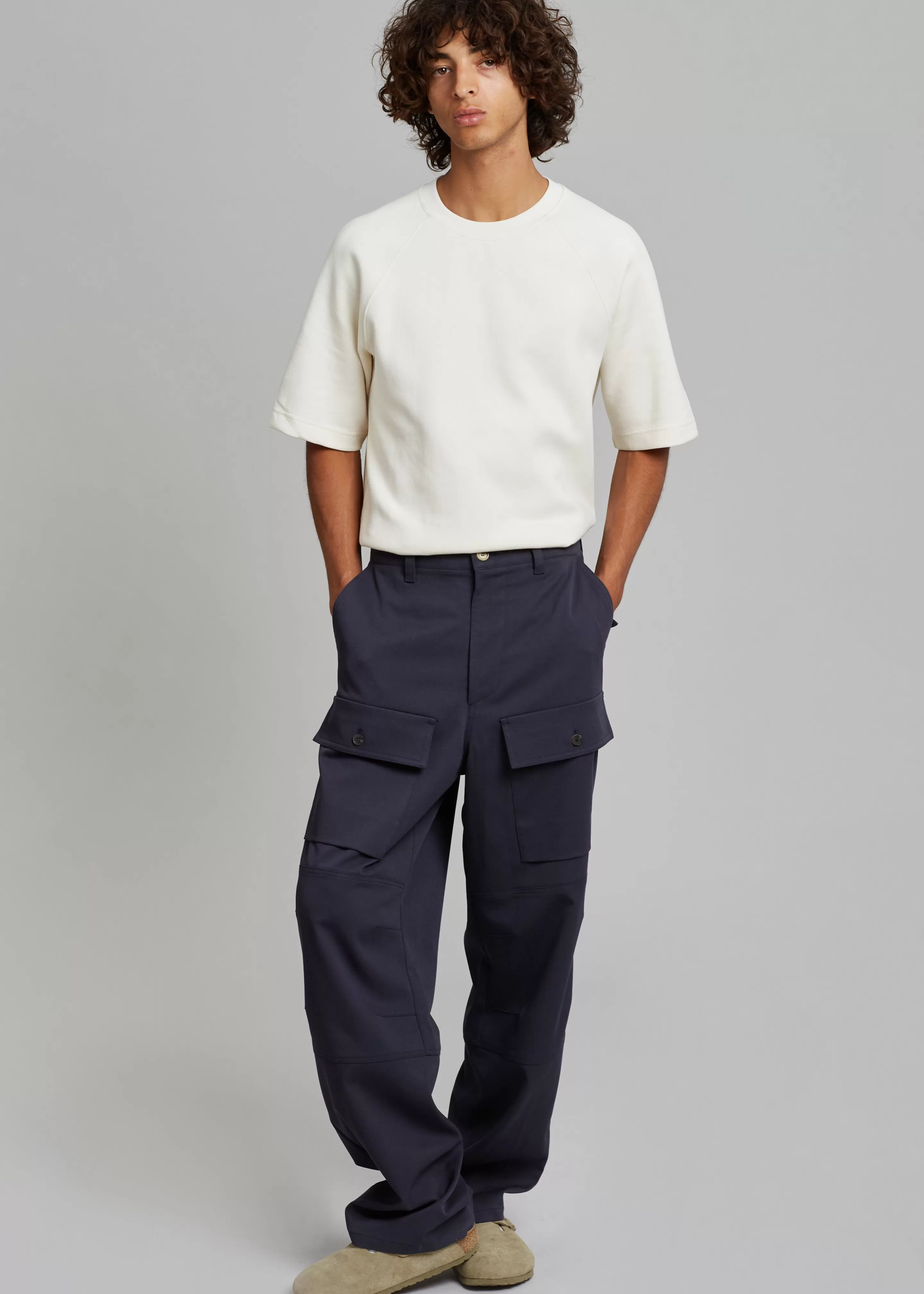 Bottoms | The Frankie Shop Grant Cargo Pants Navy