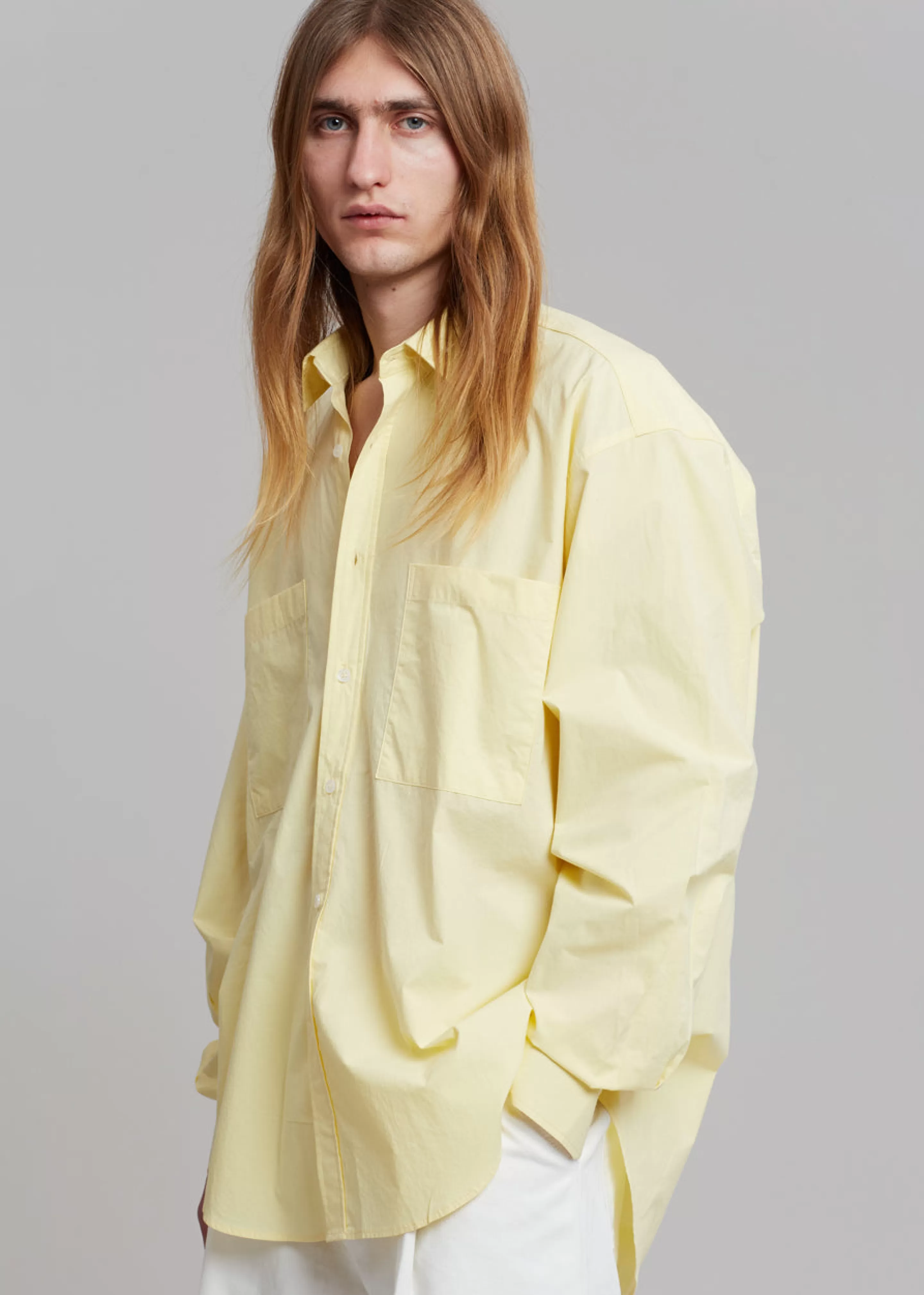 Tops | The Frankie Shop Gus Oversized Shirt Lemon