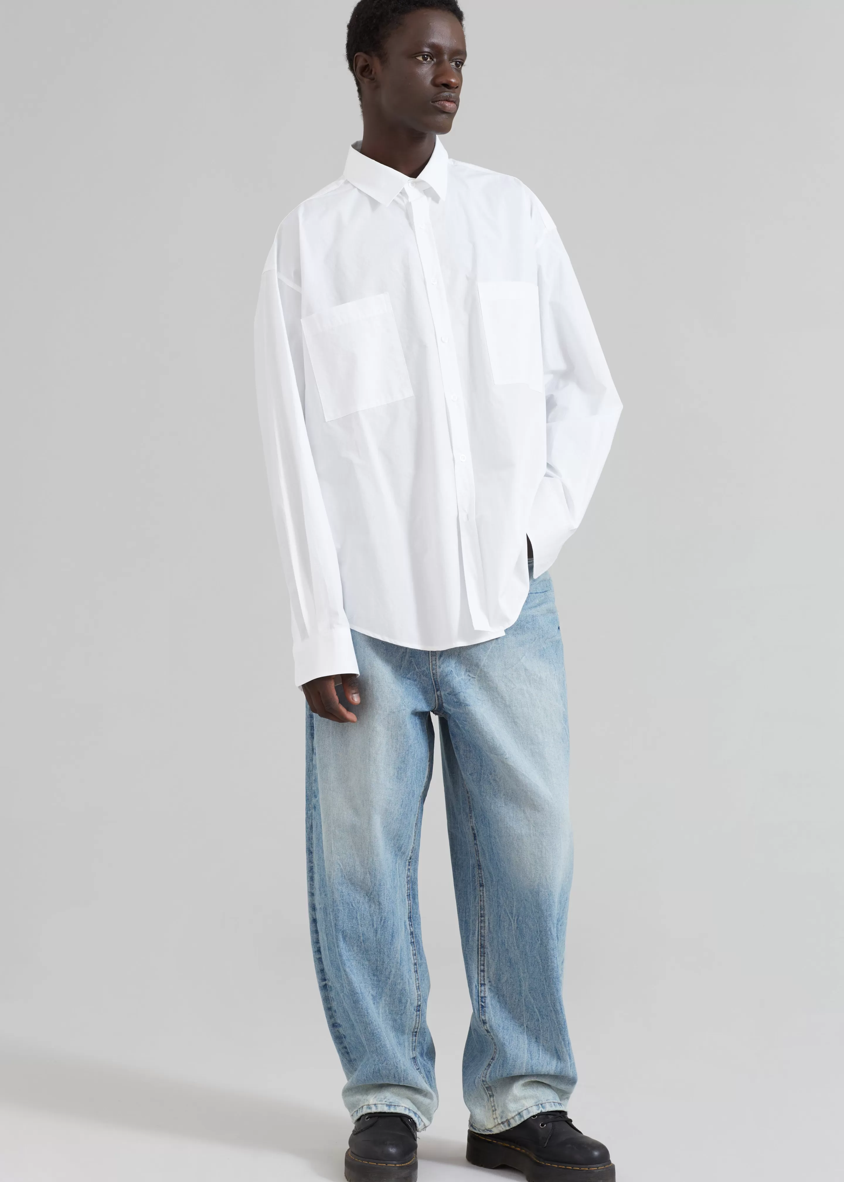 Tops | The Frankie Shop Gus Oversized Shirt White