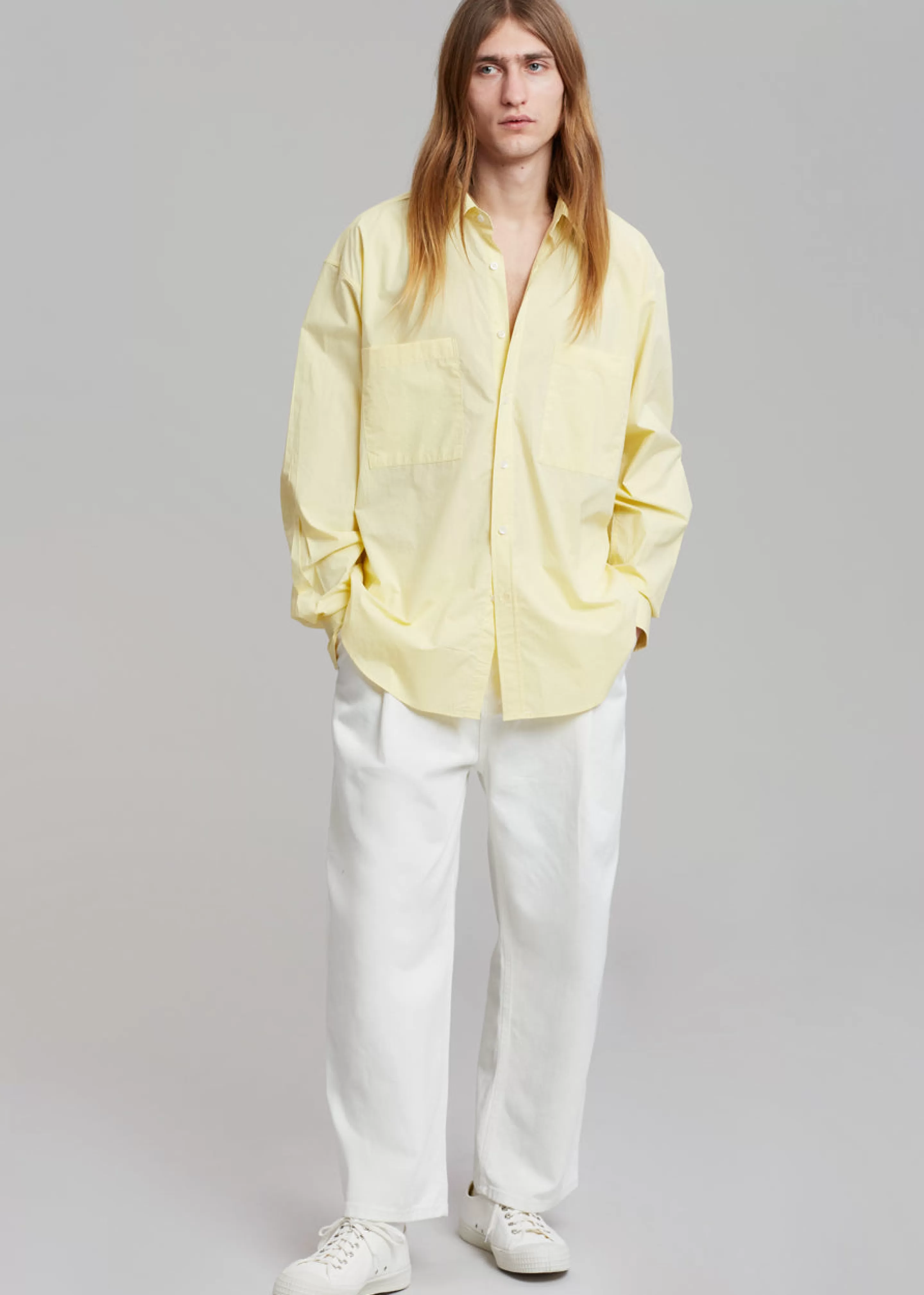 Tops | The Frankie Shop Gus Oversized Shirt Lemon