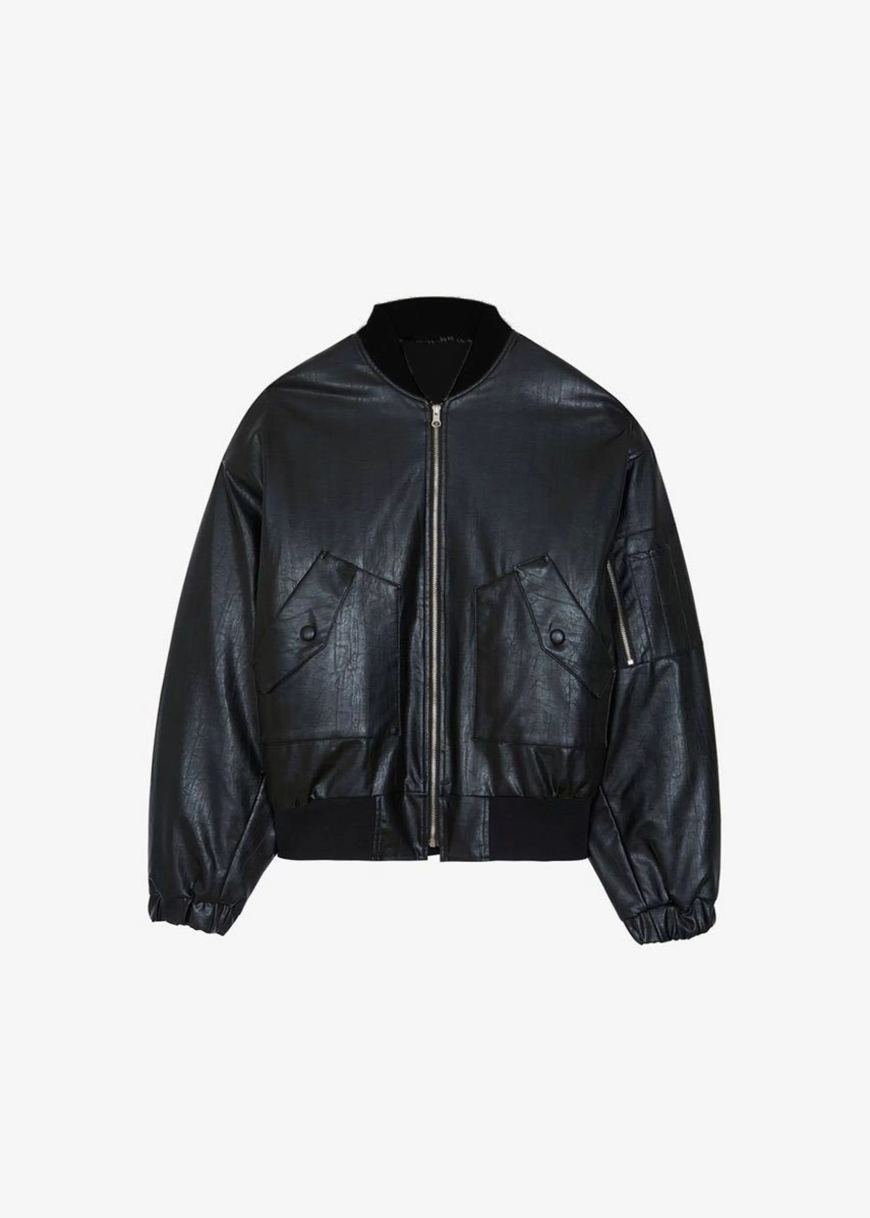 Outerwear | The Frankie Shop Hane Faux Leather Bomber Black