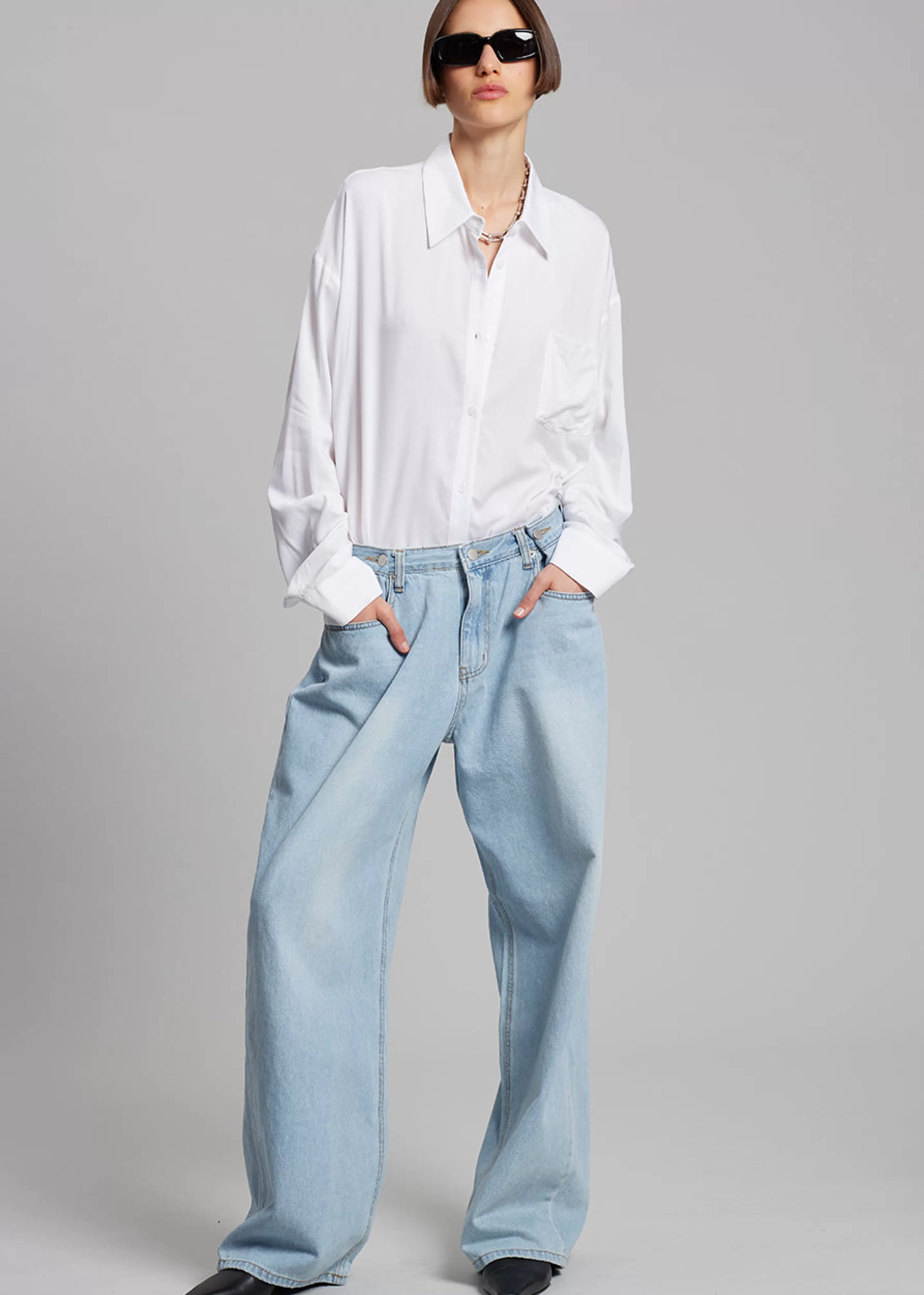 Bottoms | The Frankie Shop Hayla Denim Pants Light Wash