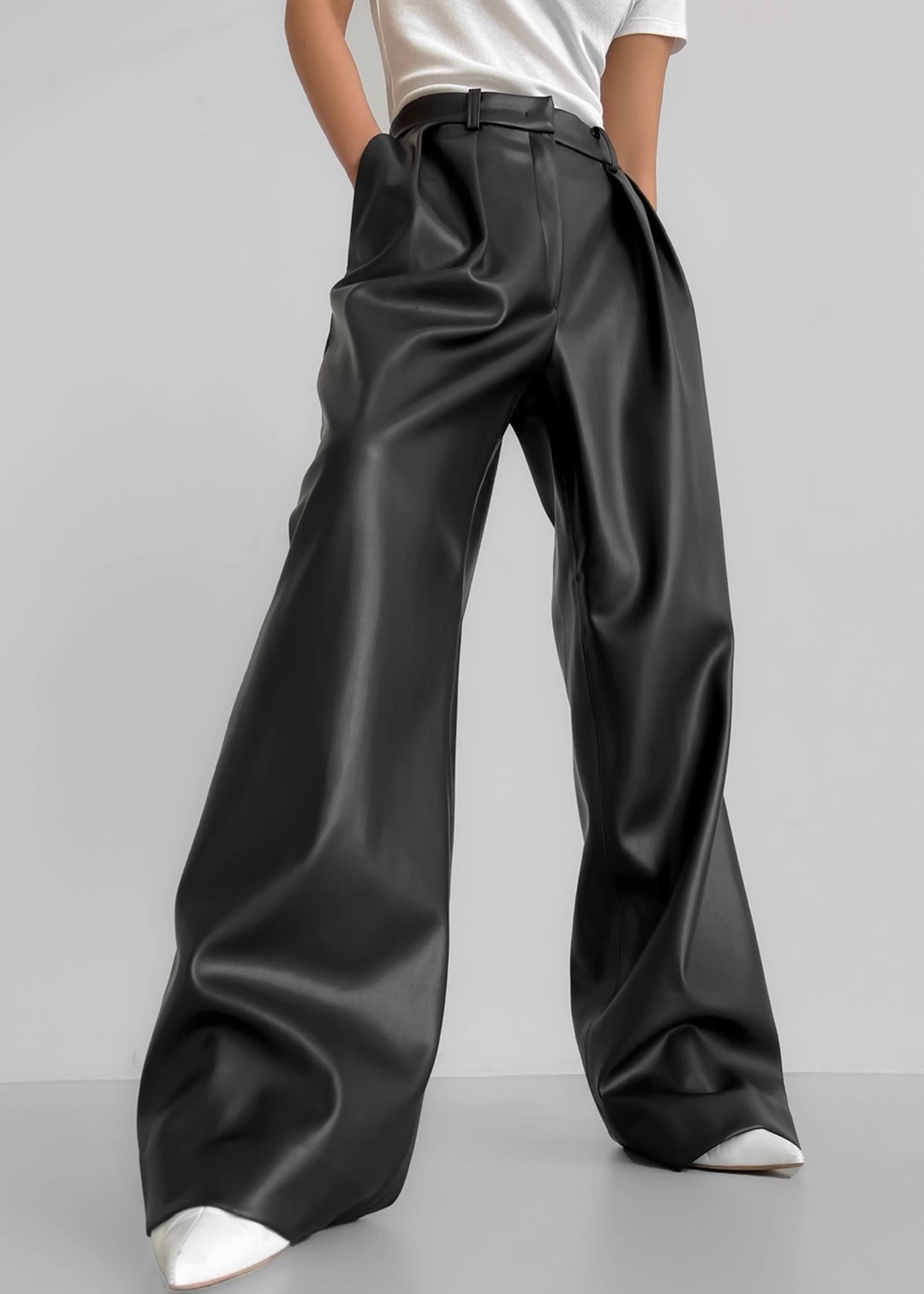 Bottoms | The Frankie Shop Helsinki Faux Leather Pants Black