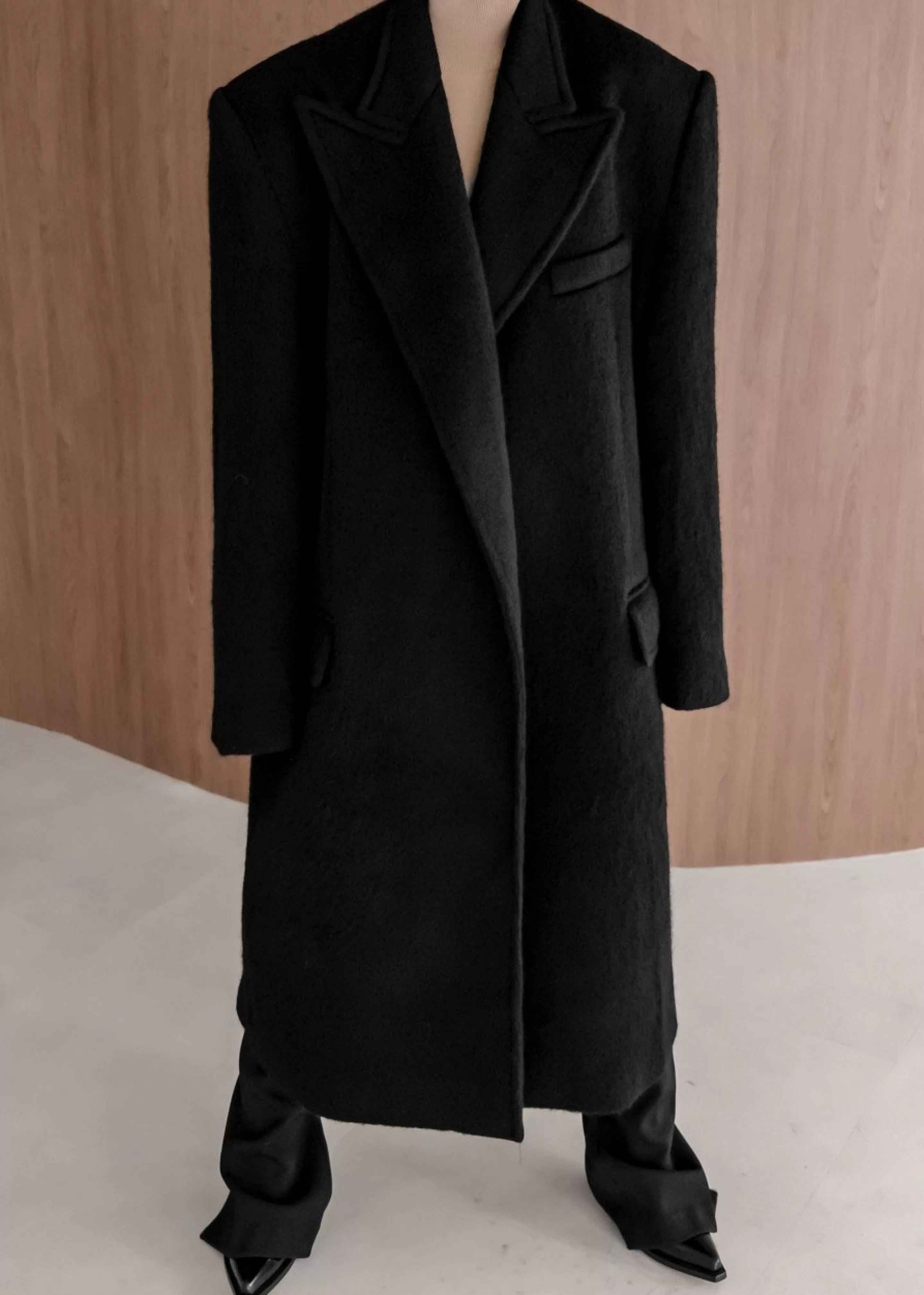 Outerwear | The Frankie Shop John Oversized Coat Black