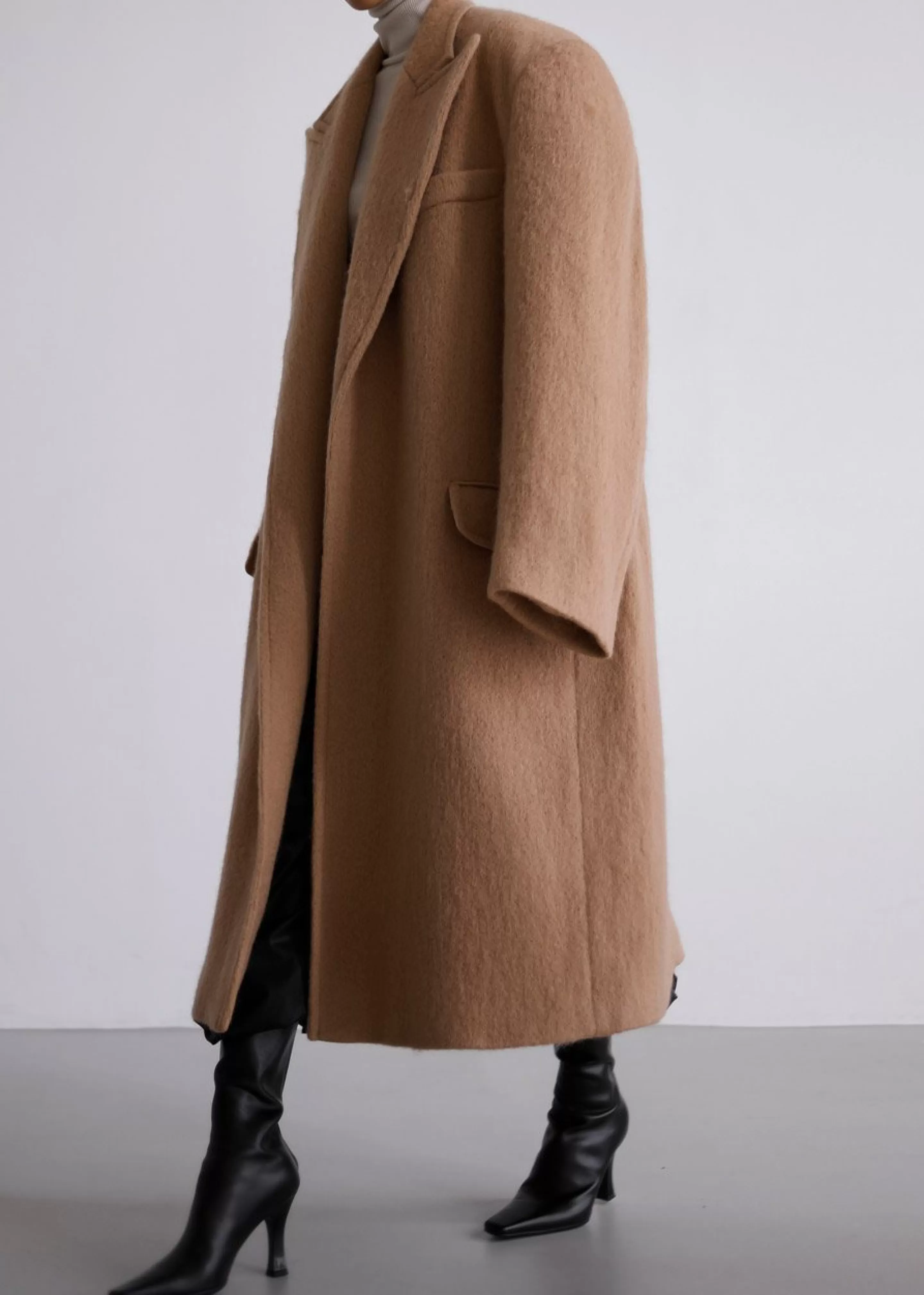 Outerwear | The Frankie Shop John Oversized Coat Camel