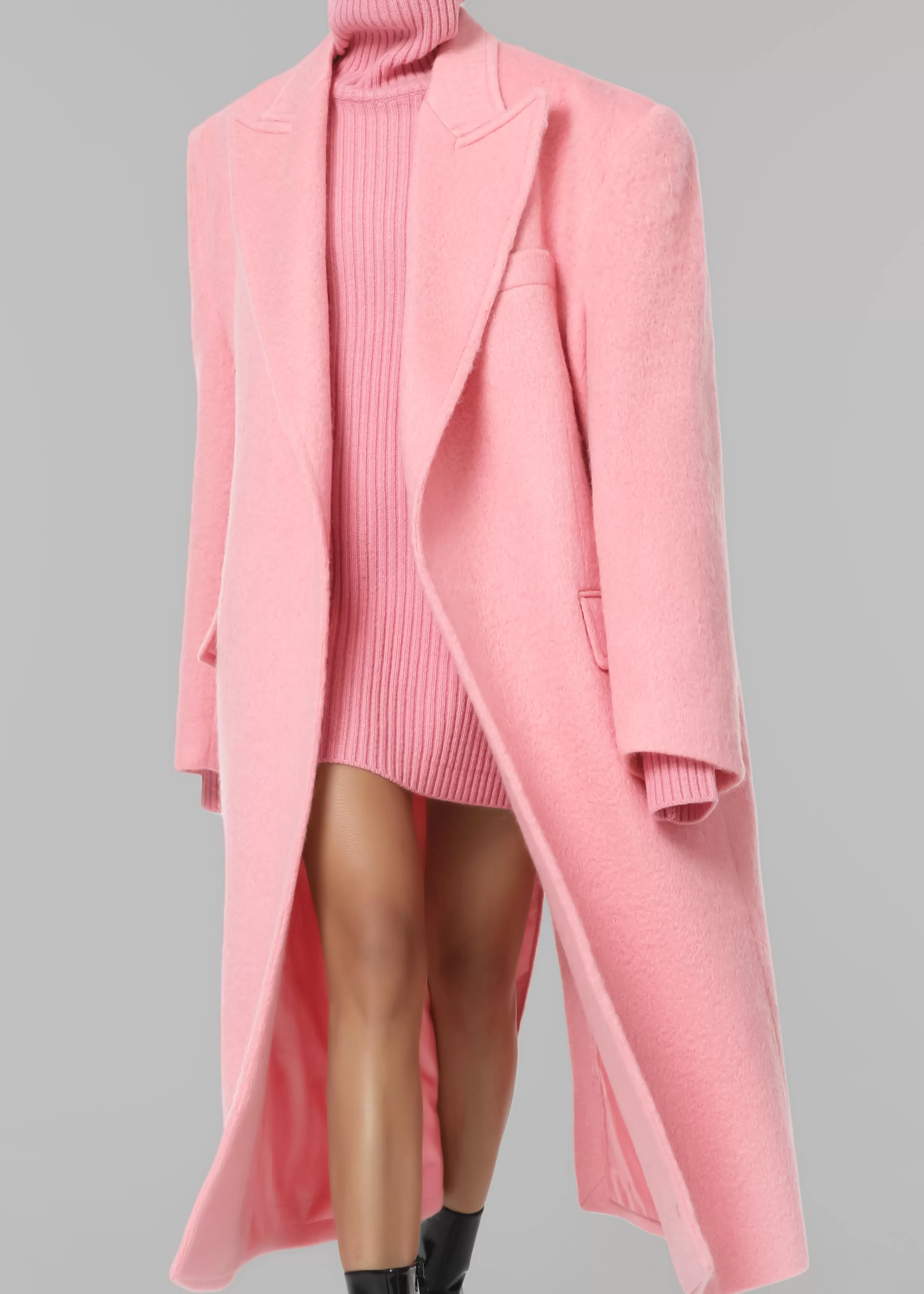 Outerwear | The Frankie Shop John Oversized Coat Pink