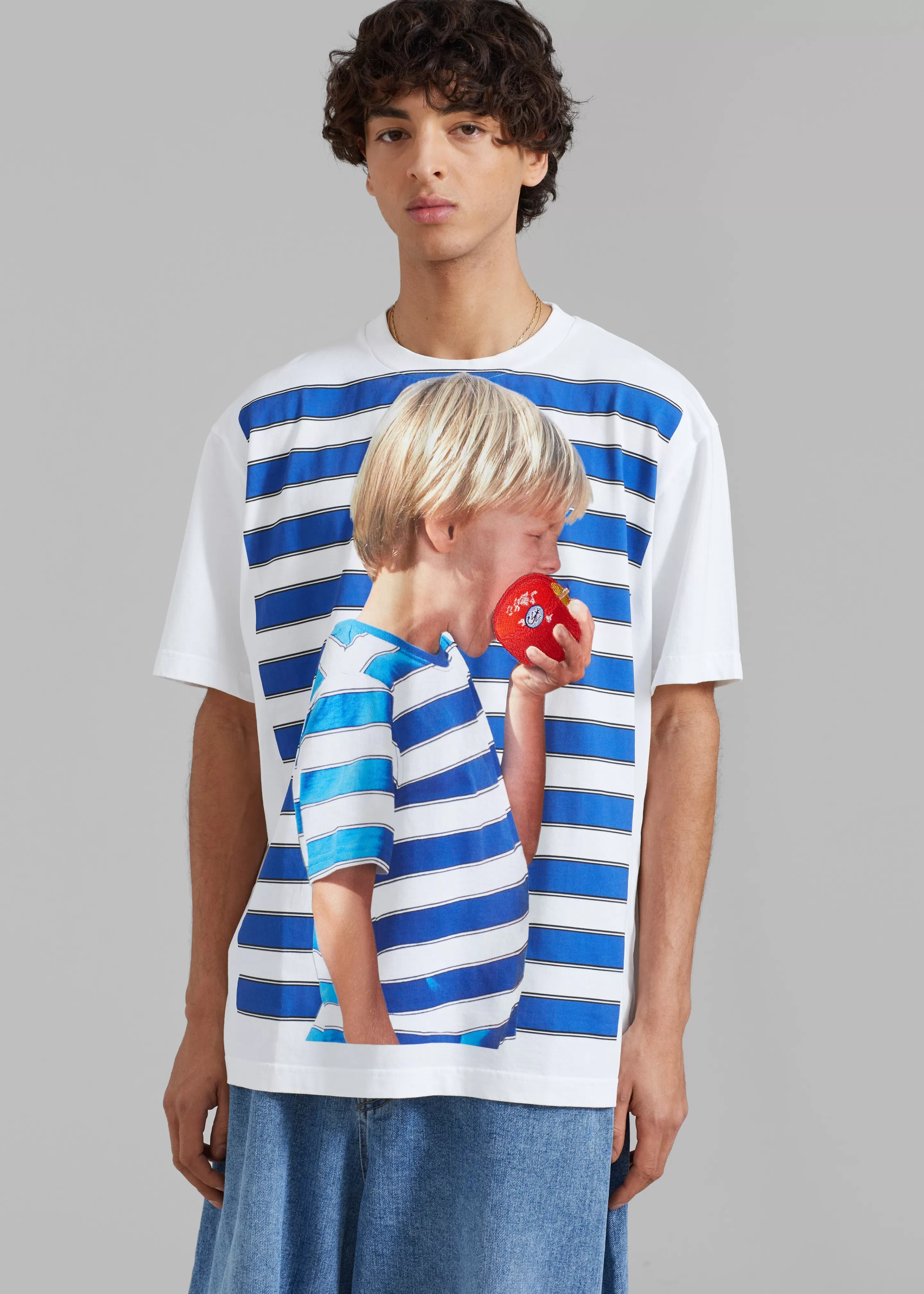 Tops | The Frankie Shop Jw Anderson Boy With Apple Oversized T-Shirt White