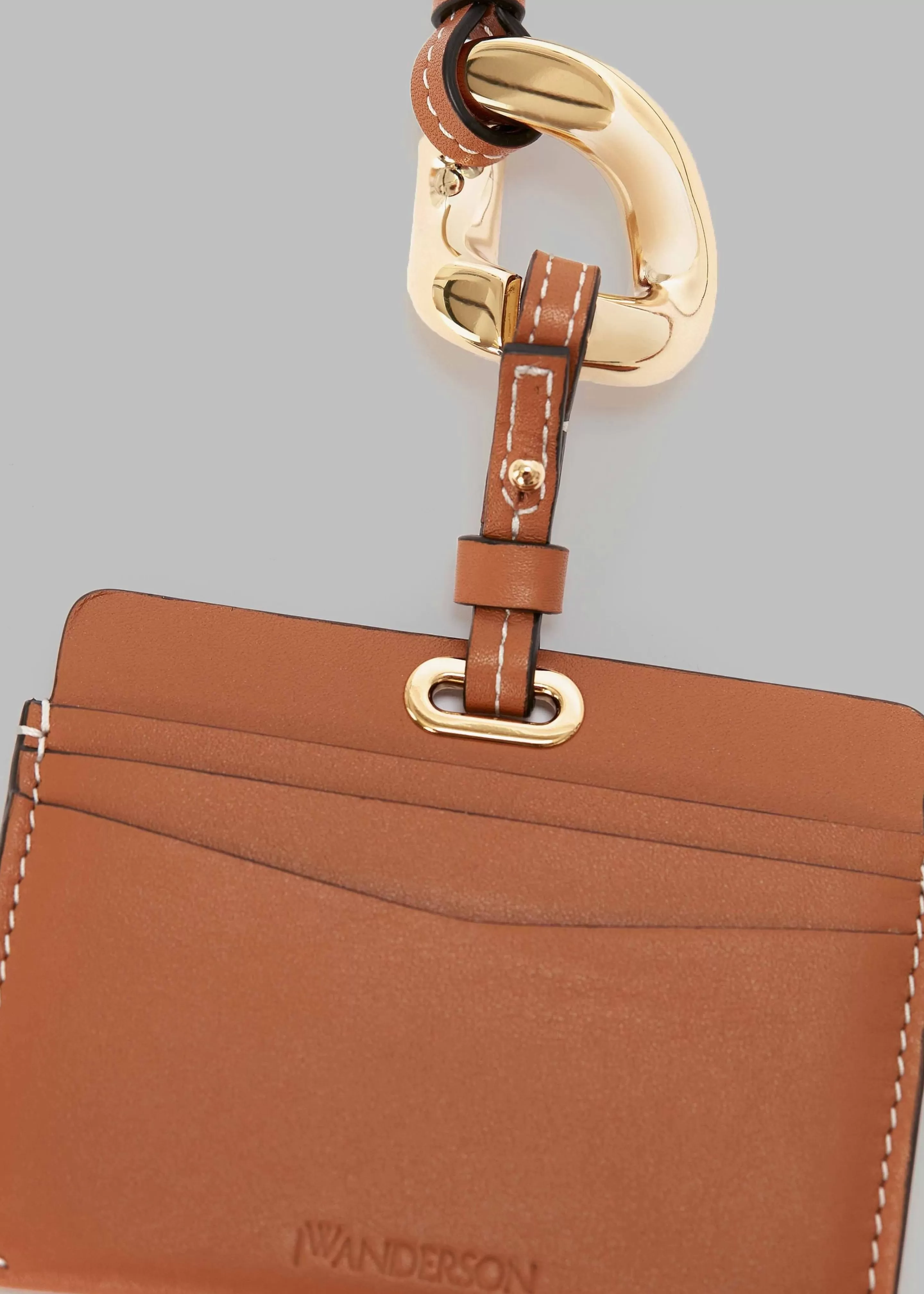 Accessories | The Frankie Shop Jw Anderson Cardholder With Chain Link Strap Pecan