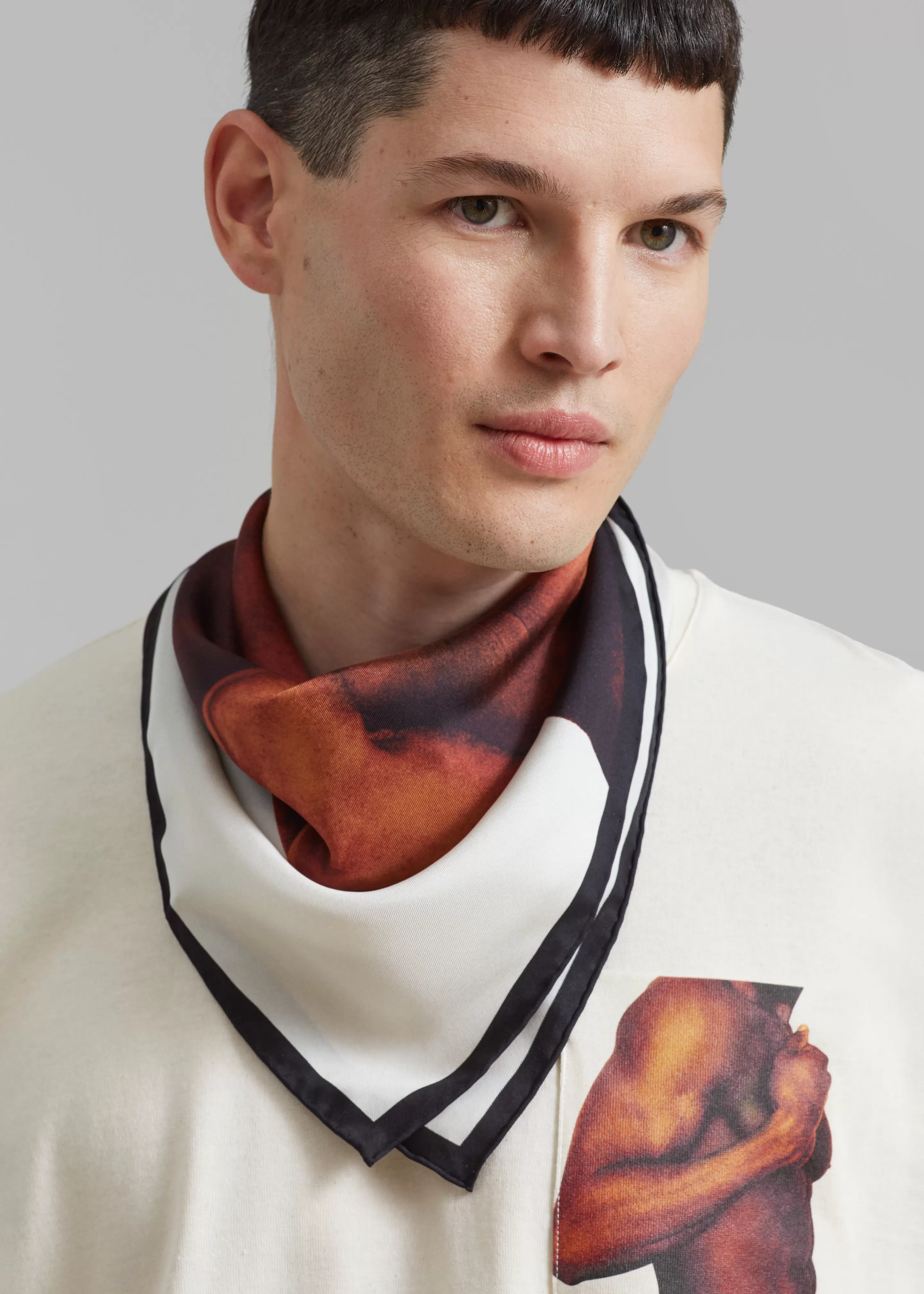 Accessories | The Frankie Shop Jw Anderson Printed Silk Scarf Off White/Multi