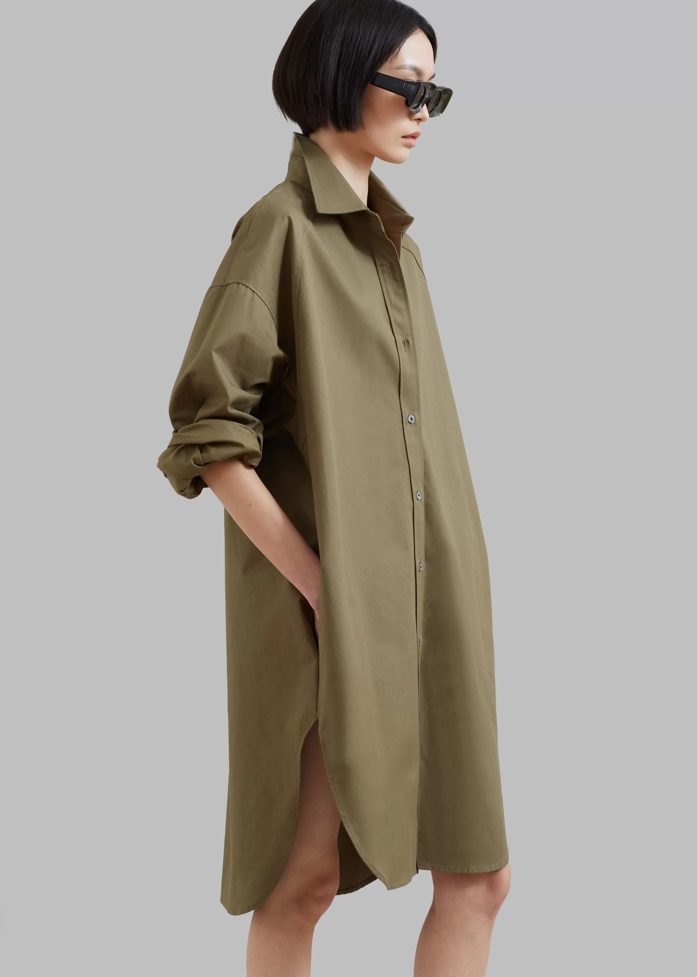 Dresses | The Frankie Shop Karole Shirt Dress Olive