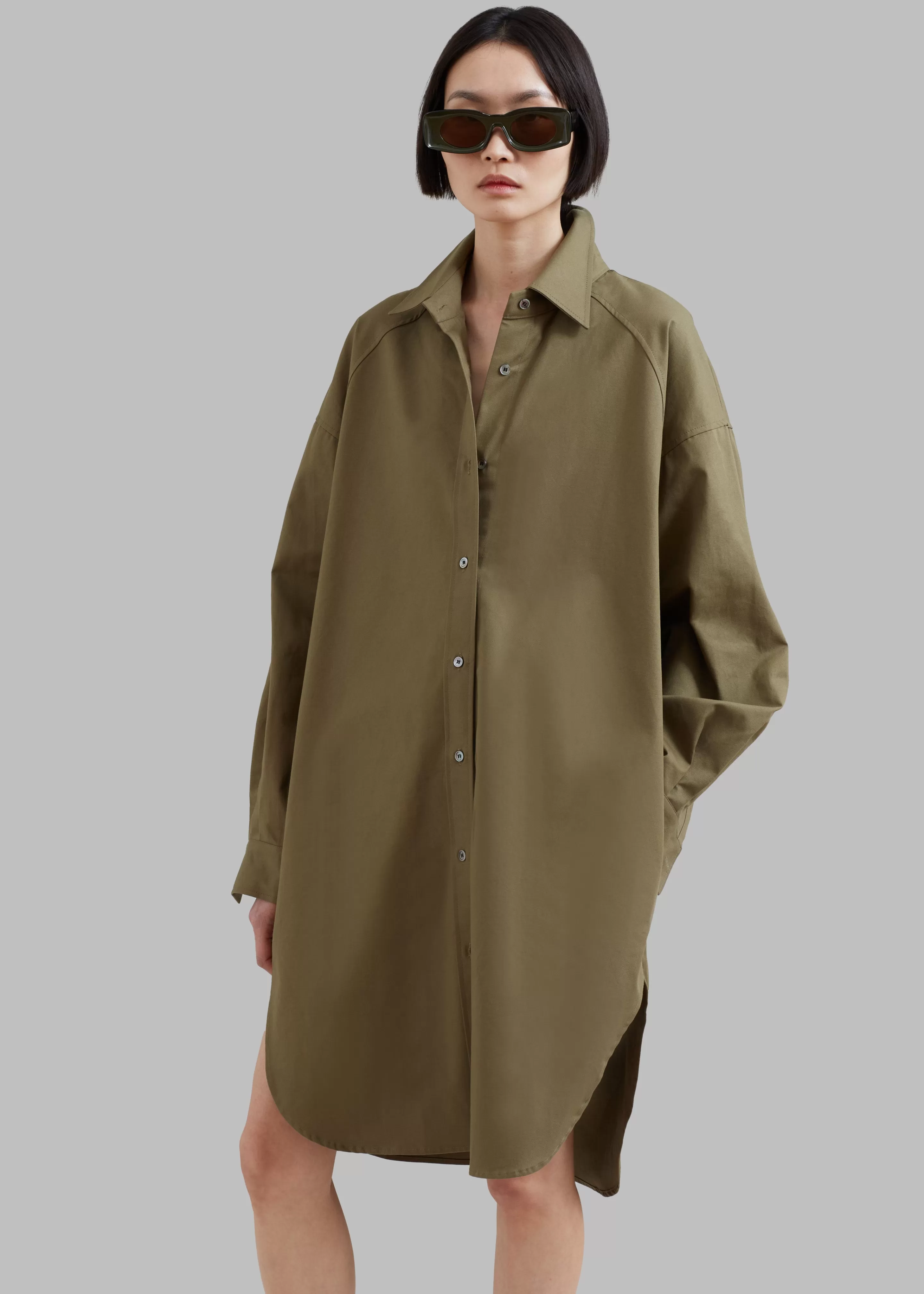 Dresses | The Frankie Shop Karole Shirt Dress Olive