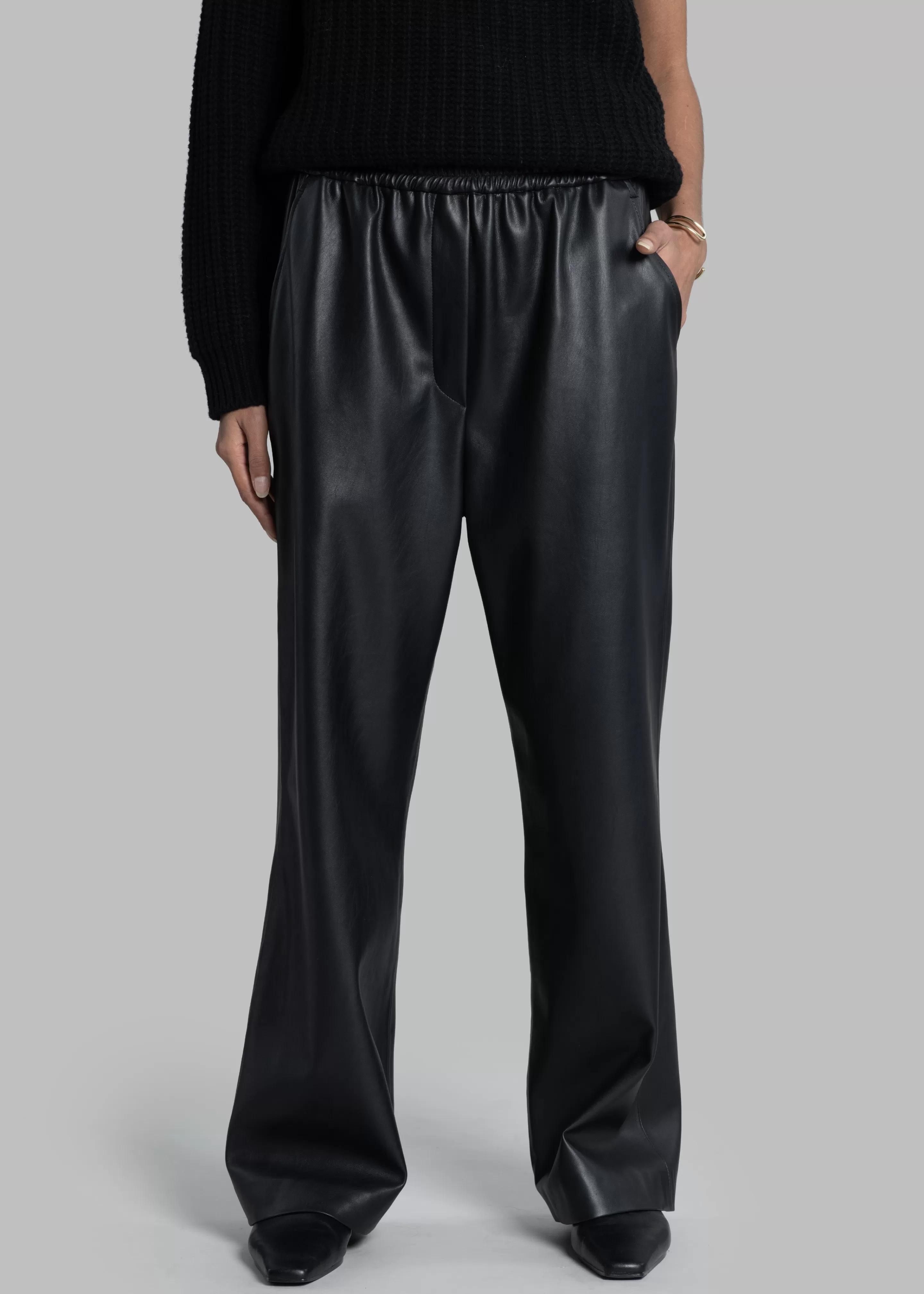 Bottoms | The Frankie Shop Kelan Faux Leather Pants Black