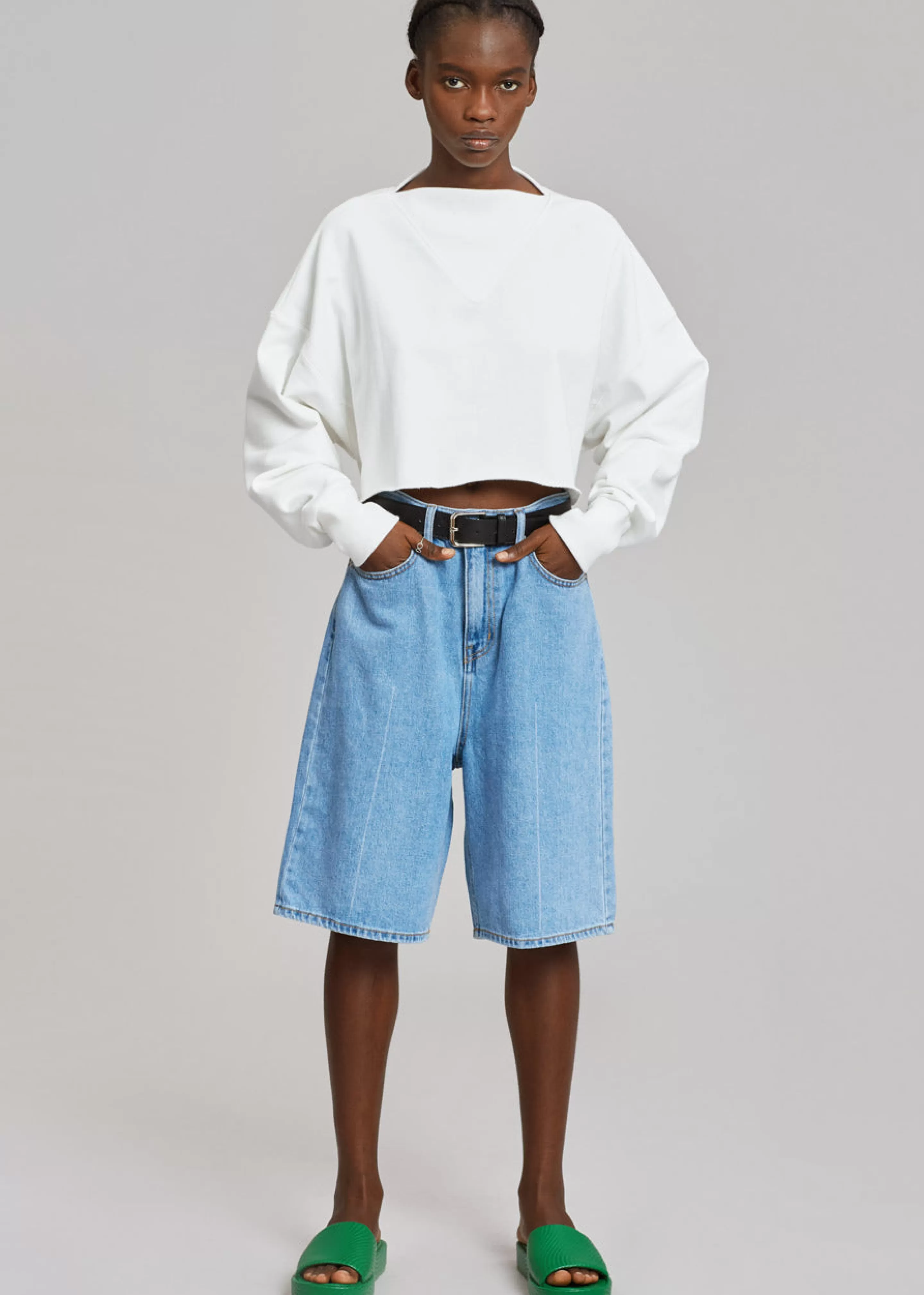 Bottoms | The Frankie Shop Kyra Denim Short Worn Wash