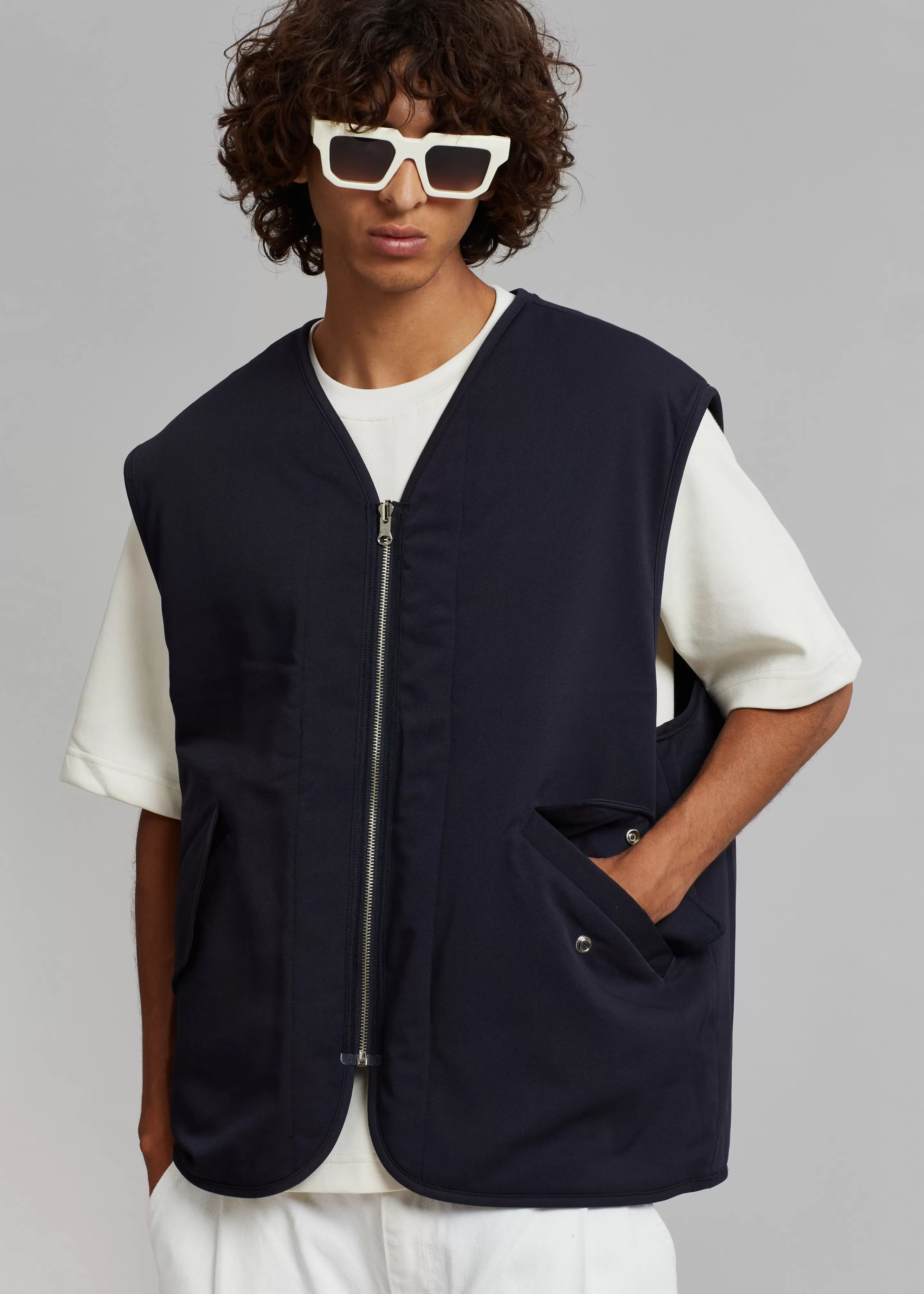 Outerwear | The Frankie Shop Lant Reversible Vest Navy