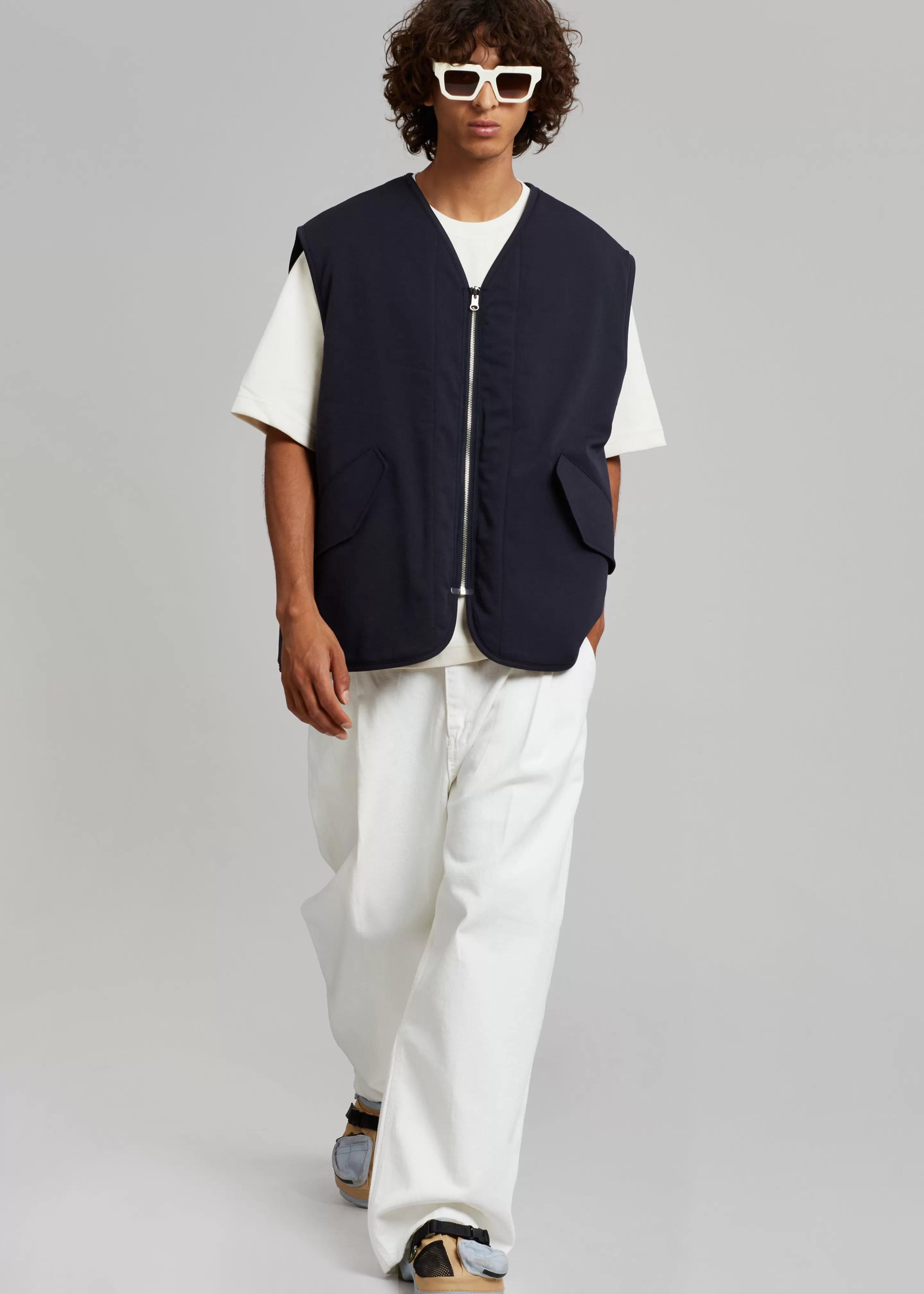 Outerwear | The Frankie Shop Lant Reversible Vest Navy