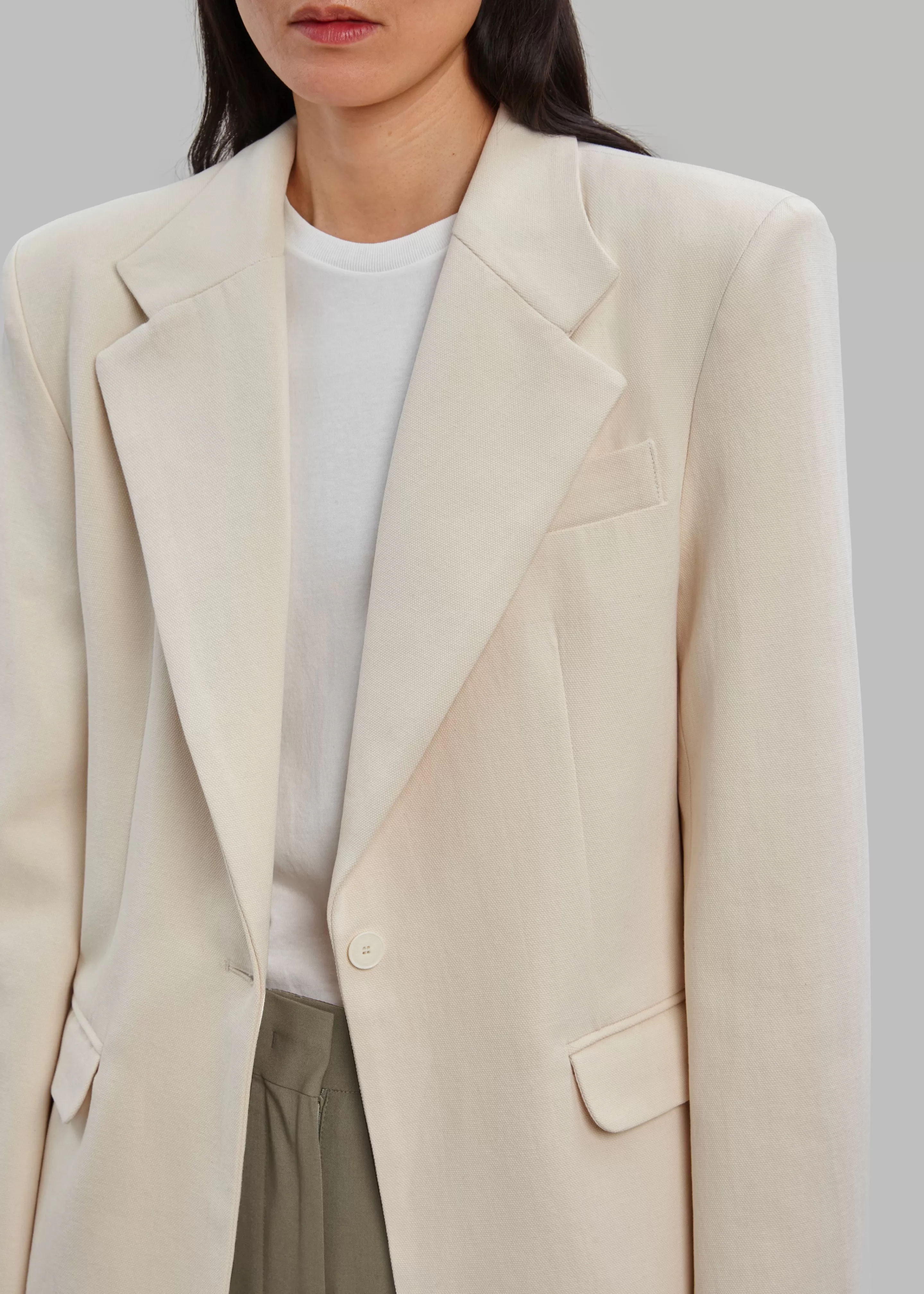 Outerwear | The Frankie Shop Lasla Blazer Cream