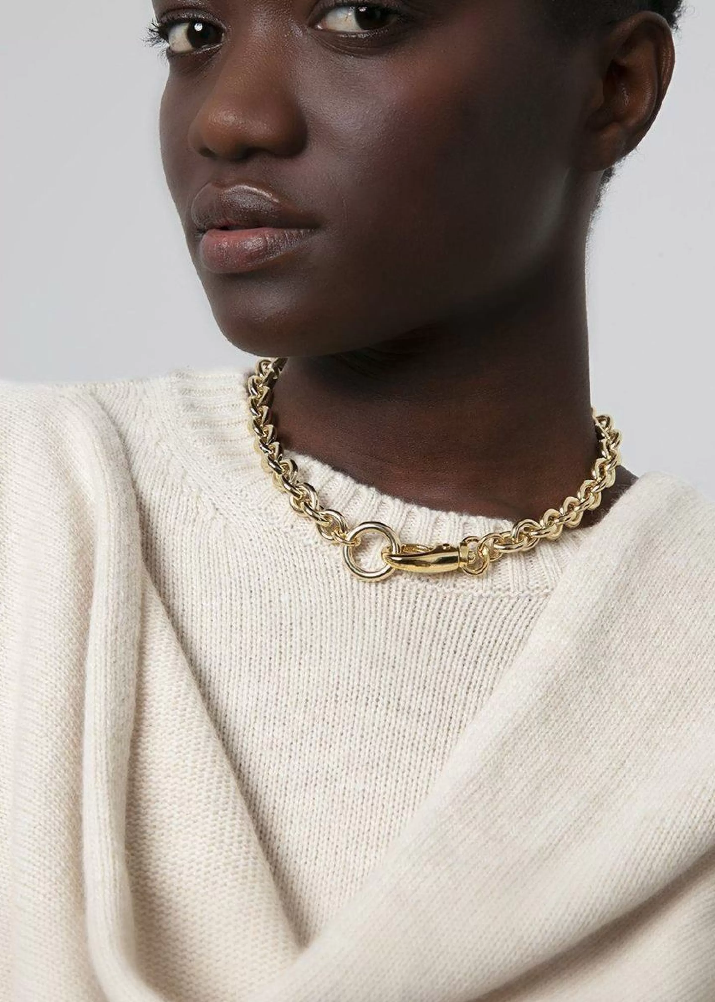 Accessories | The Frankie Shop Laura Lombardi Cable Chain Necklace Gold