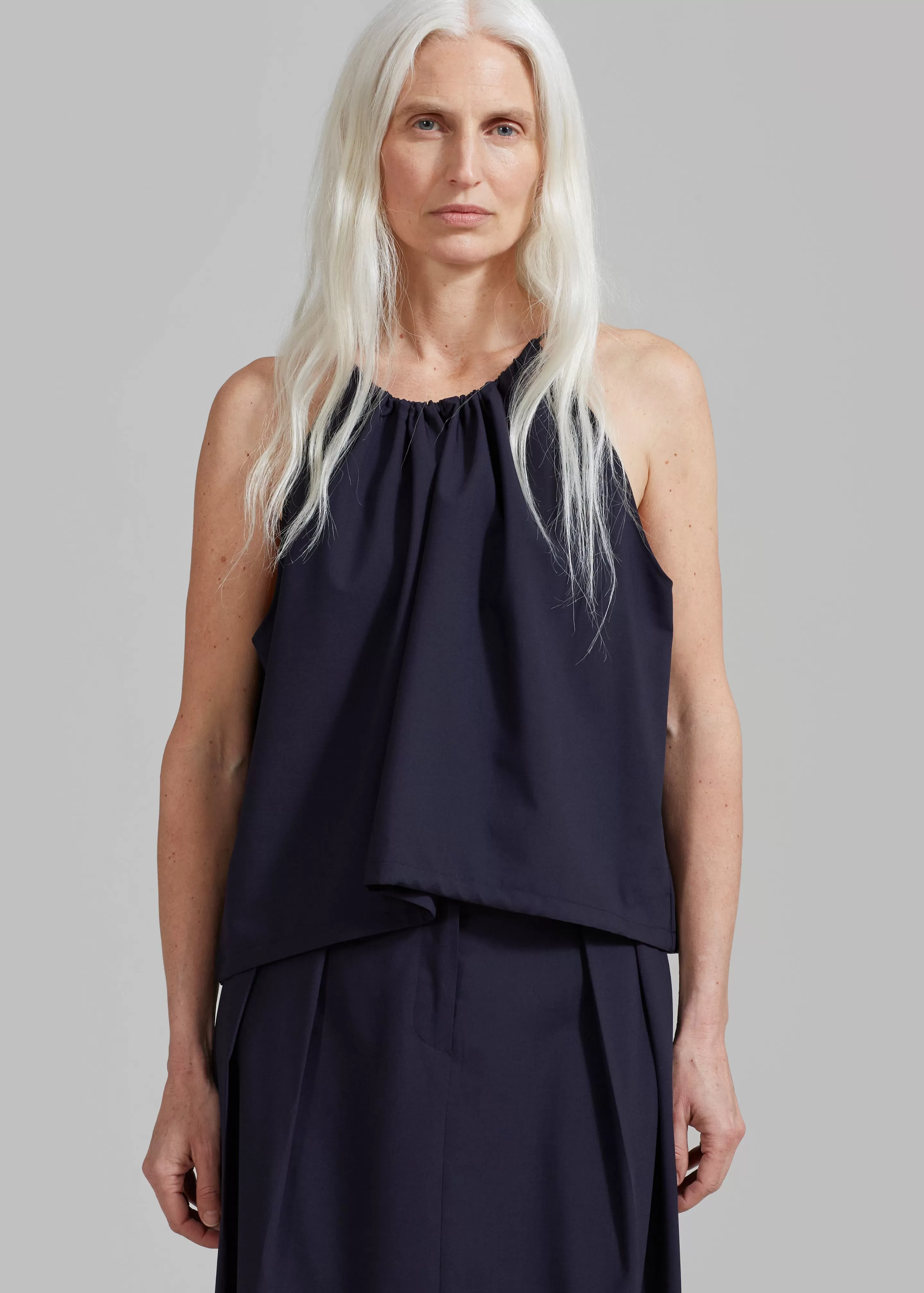 Tops | The Frankie Shop Leah Sleeveless Top Navy