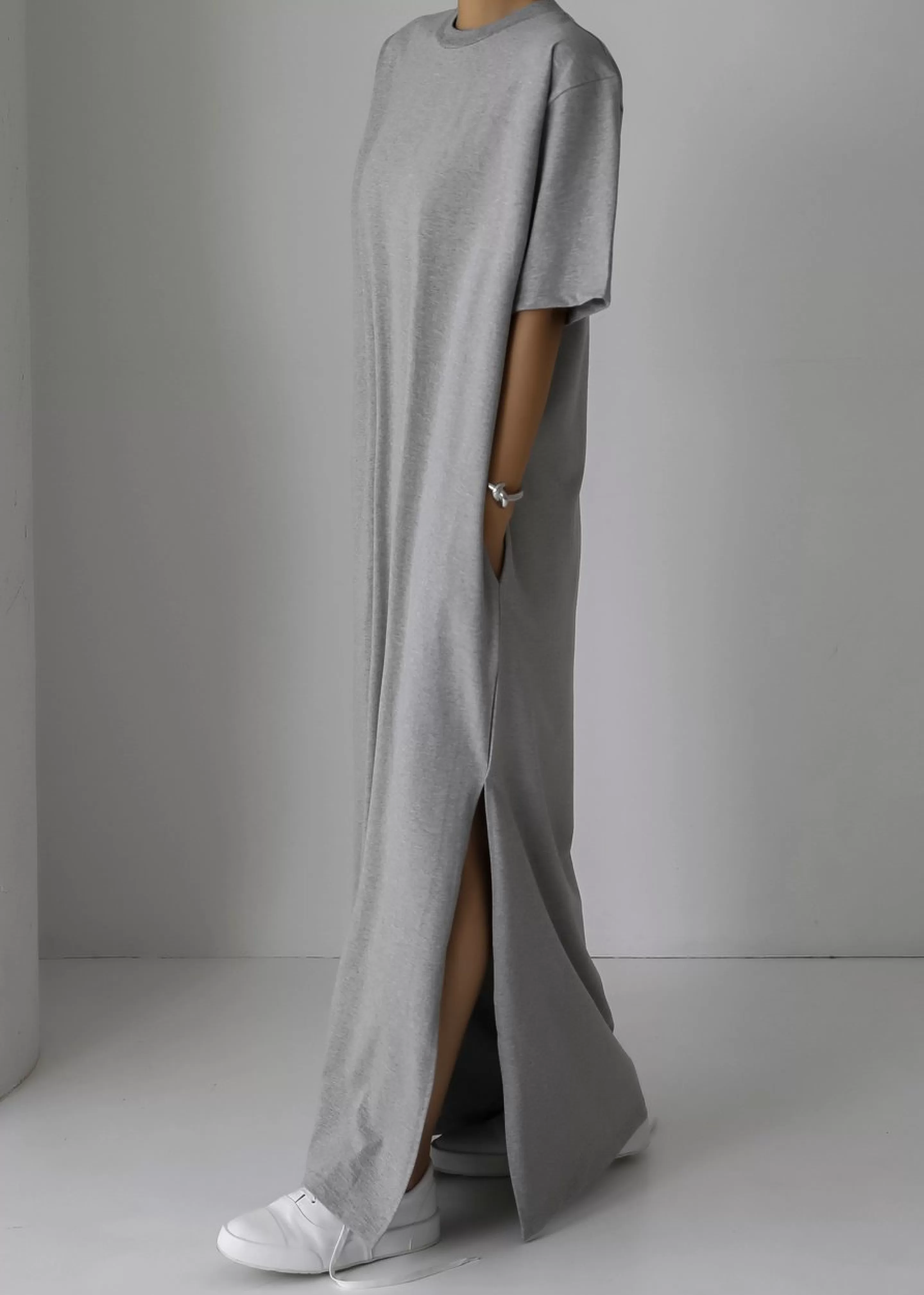 Dresses | The Frankie Shop Lou Oversized Tee Dress Heather Grey