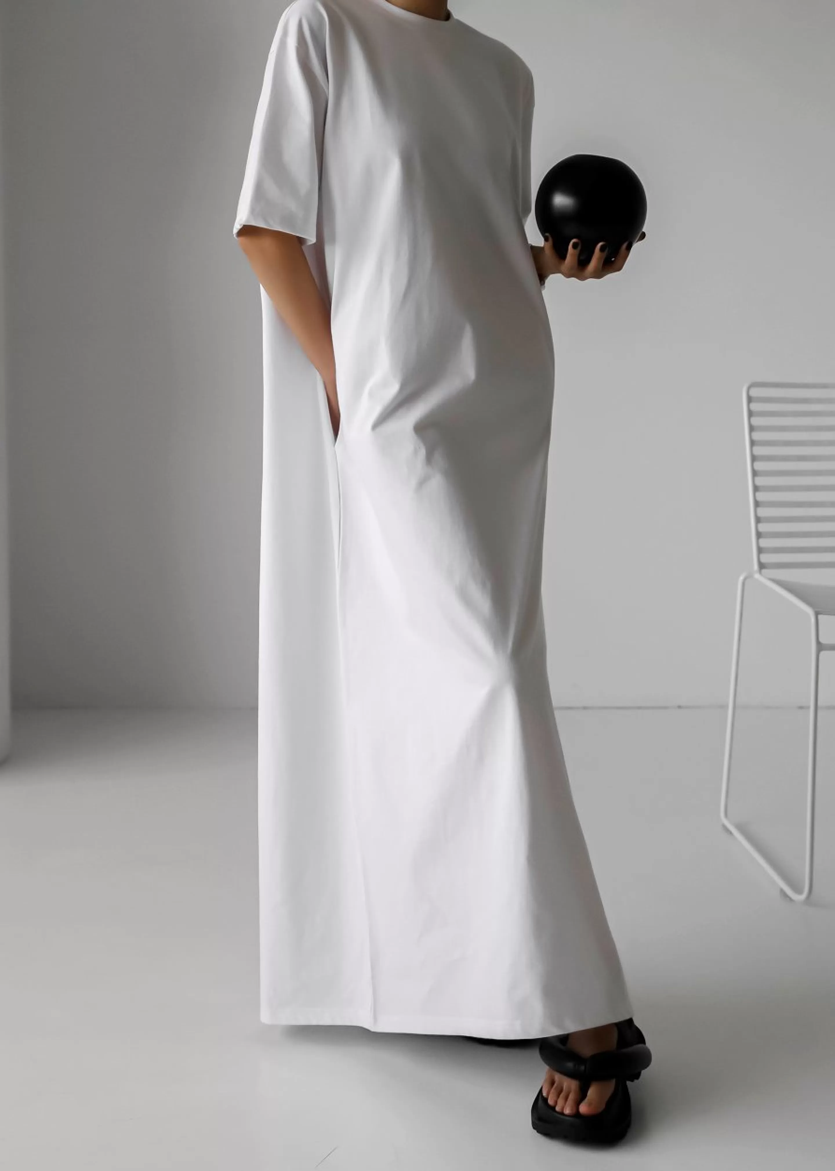 Dresses | The Frankie Shop Lou Oversized Tee Dress Optic White