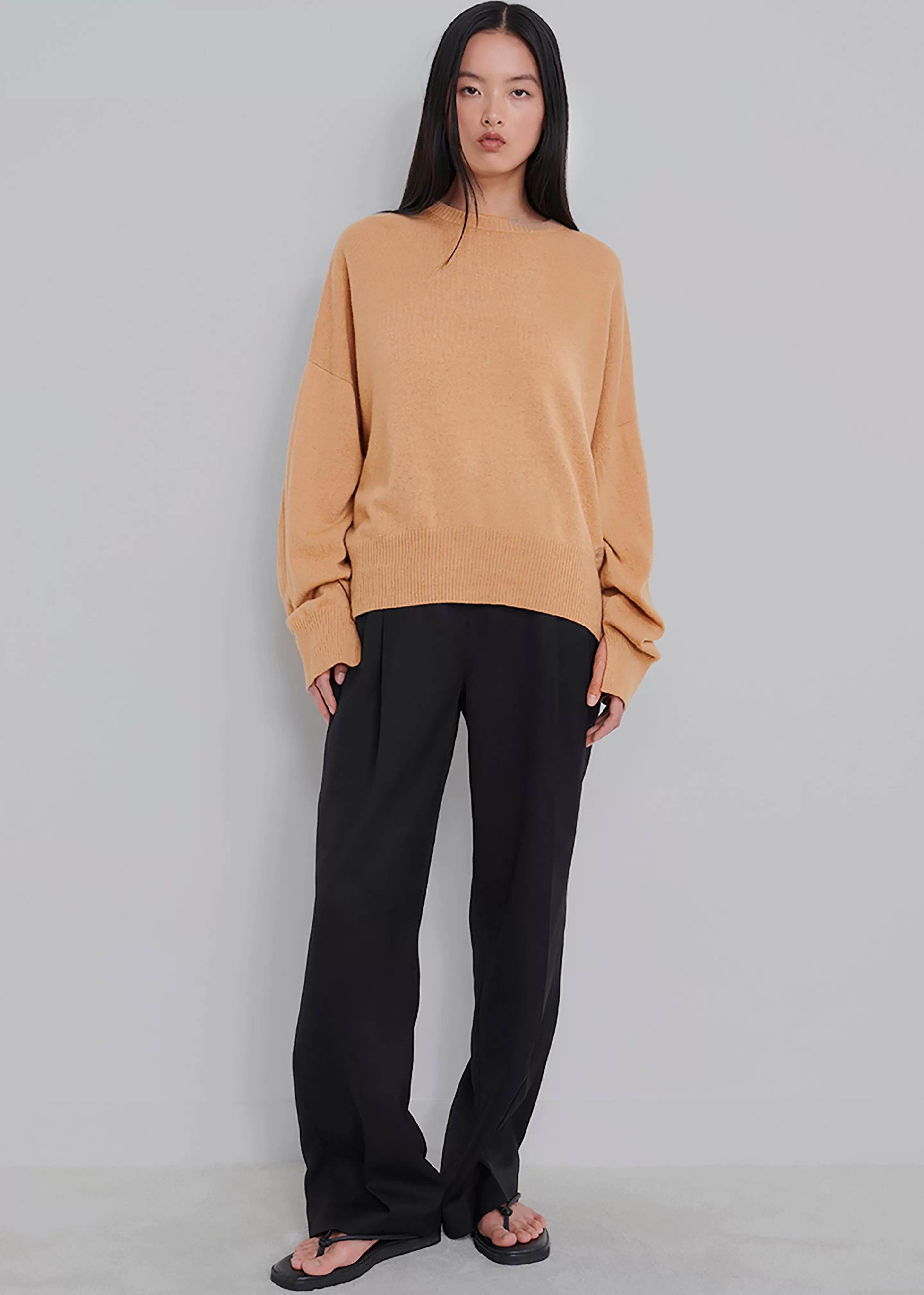 Knitwear | The Frankie Shop Loulou Studio Anaa Cashmere Sweater Camel