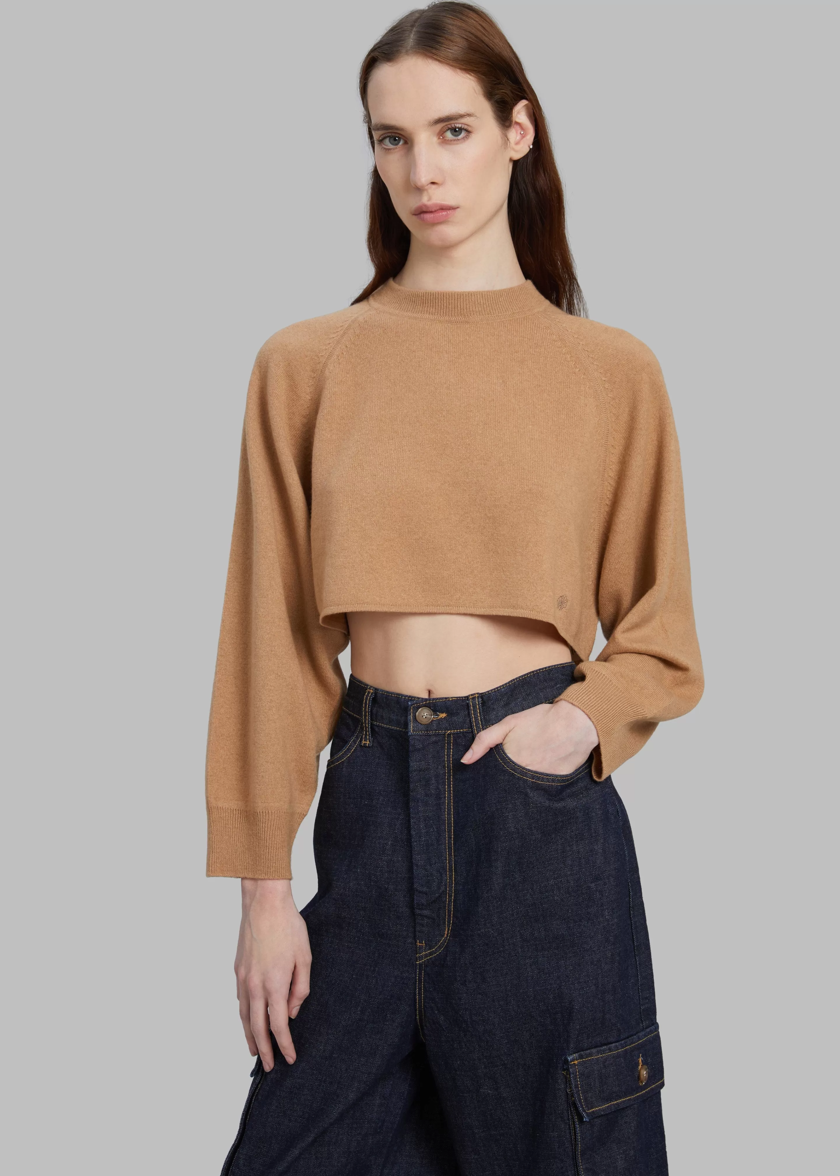 Knitwear | The Frankie Shop Loulou Studio Bocas Cashmere Sweater Camel