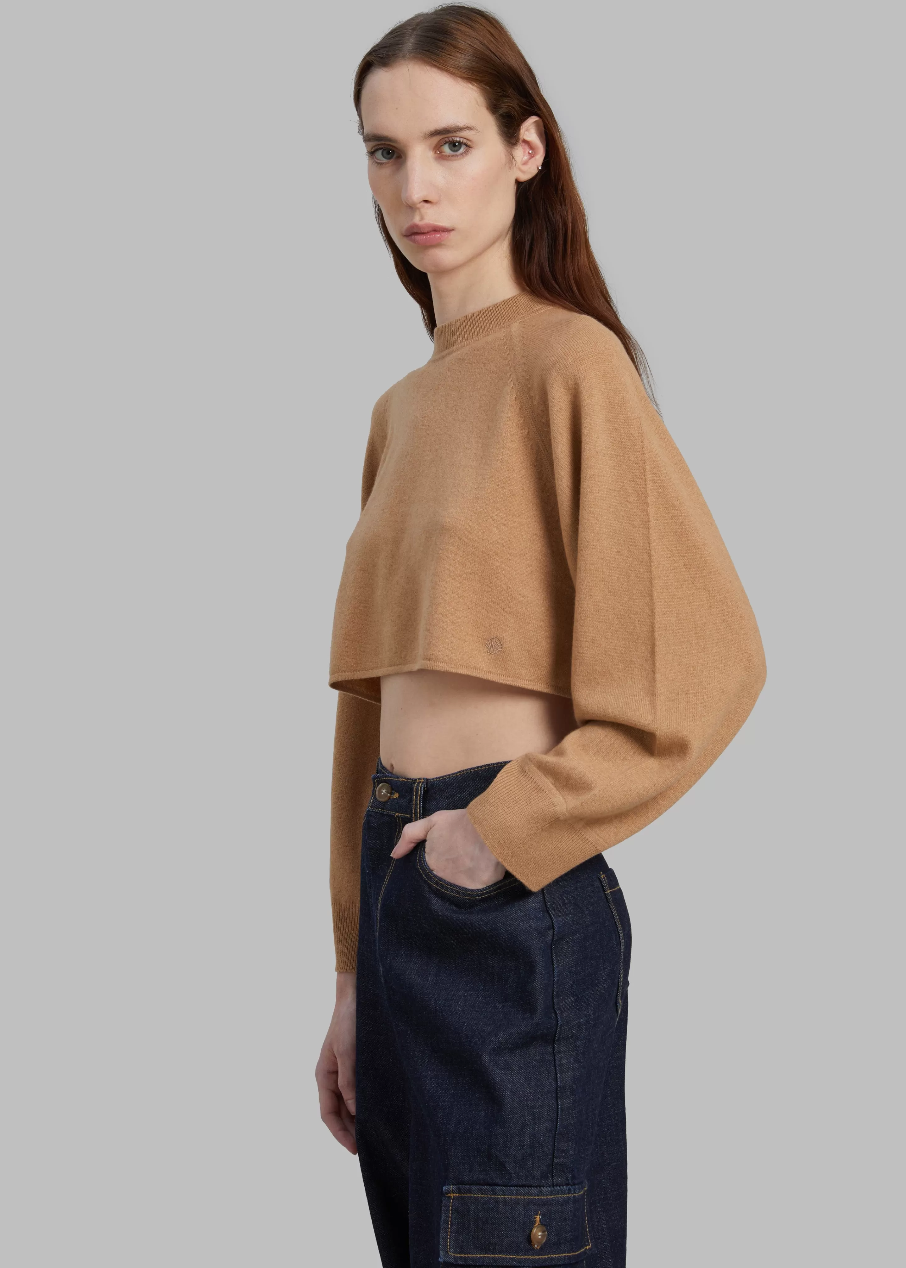 Knitwear | The Frankie Shop Loulou Studio Bocas Cashmere Sweater Camel