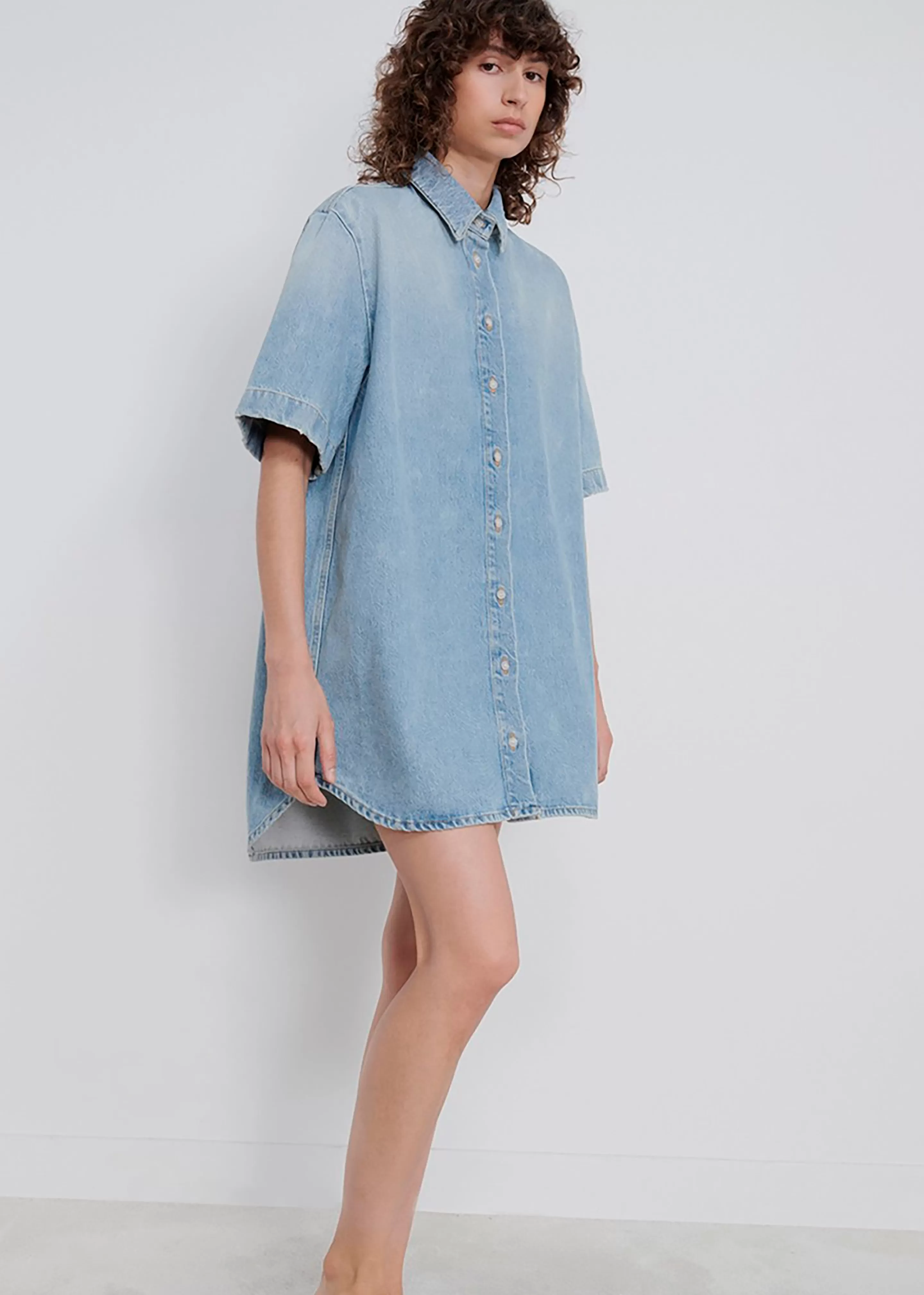 Dresses | The Frankie Shop Loulou Studio Sant Shirt Dress Washed Light Blue