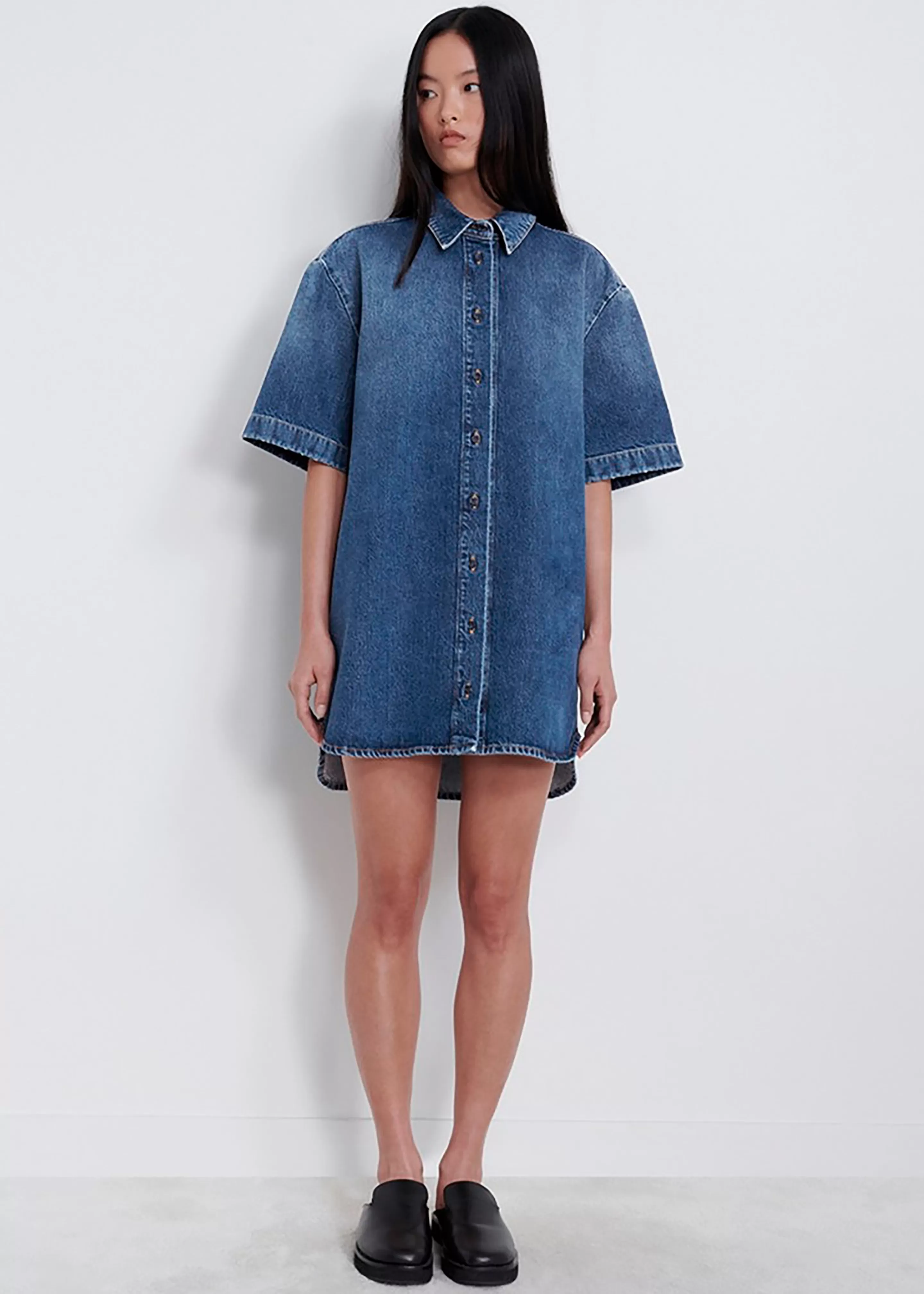 Dresses | The Frankie Shop Loulou Studio Sant Shirt Dress Washed Blue