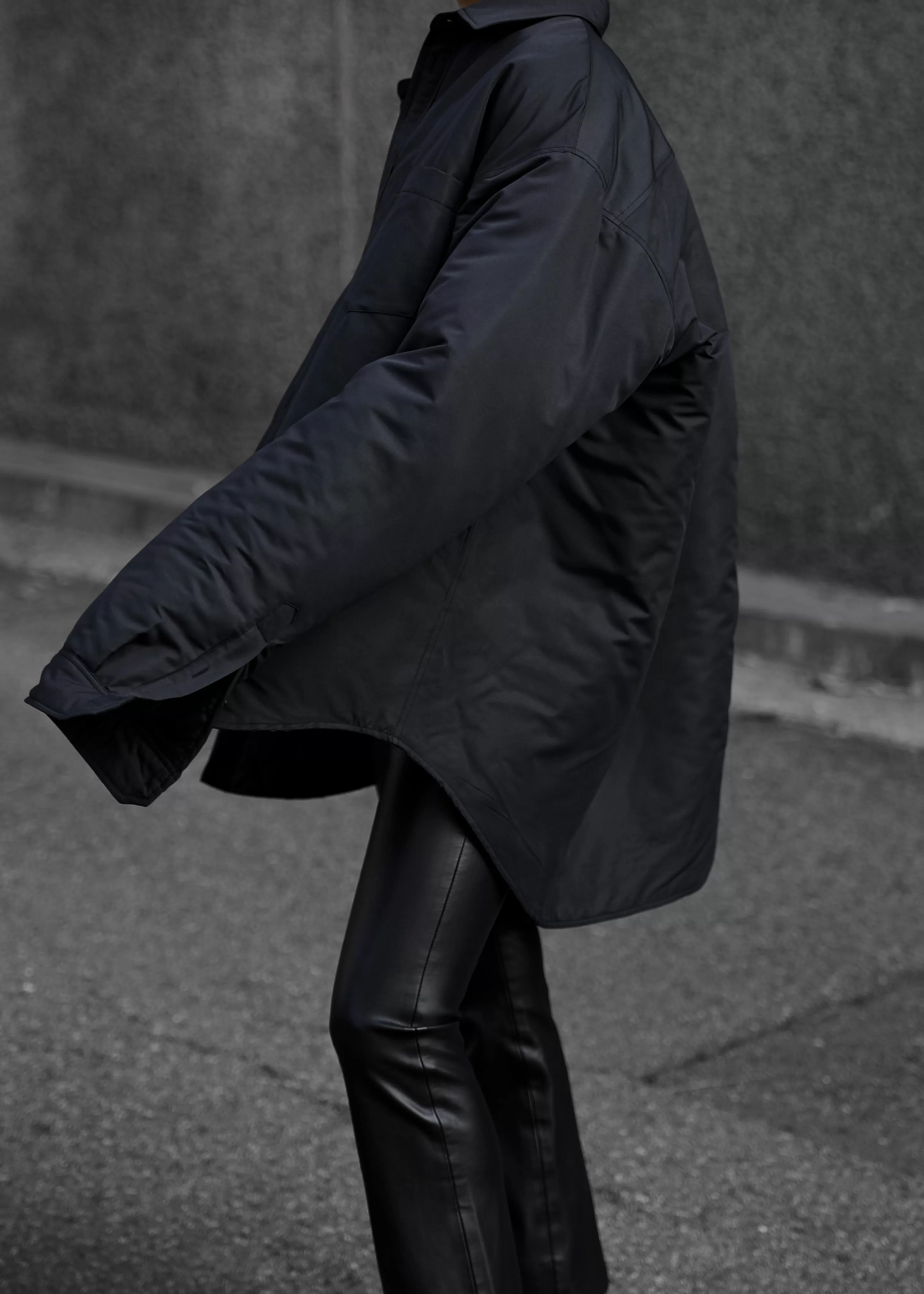 Outerwear | The Frankie Shop Maine Padded Shirt Jacket Black