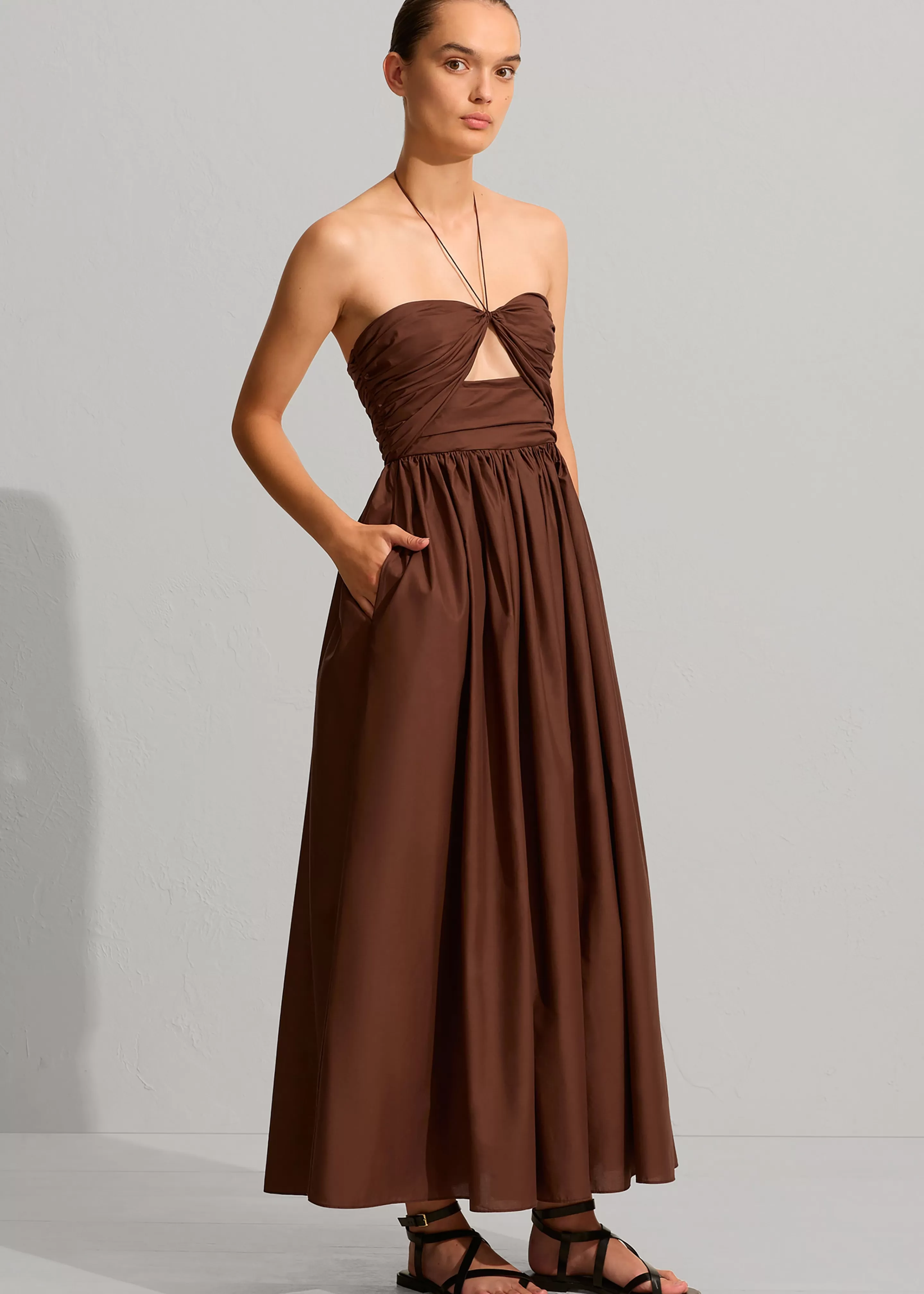 Dresses | The Frankie Shop Matteau Bandeau Rouched Sundress Sable