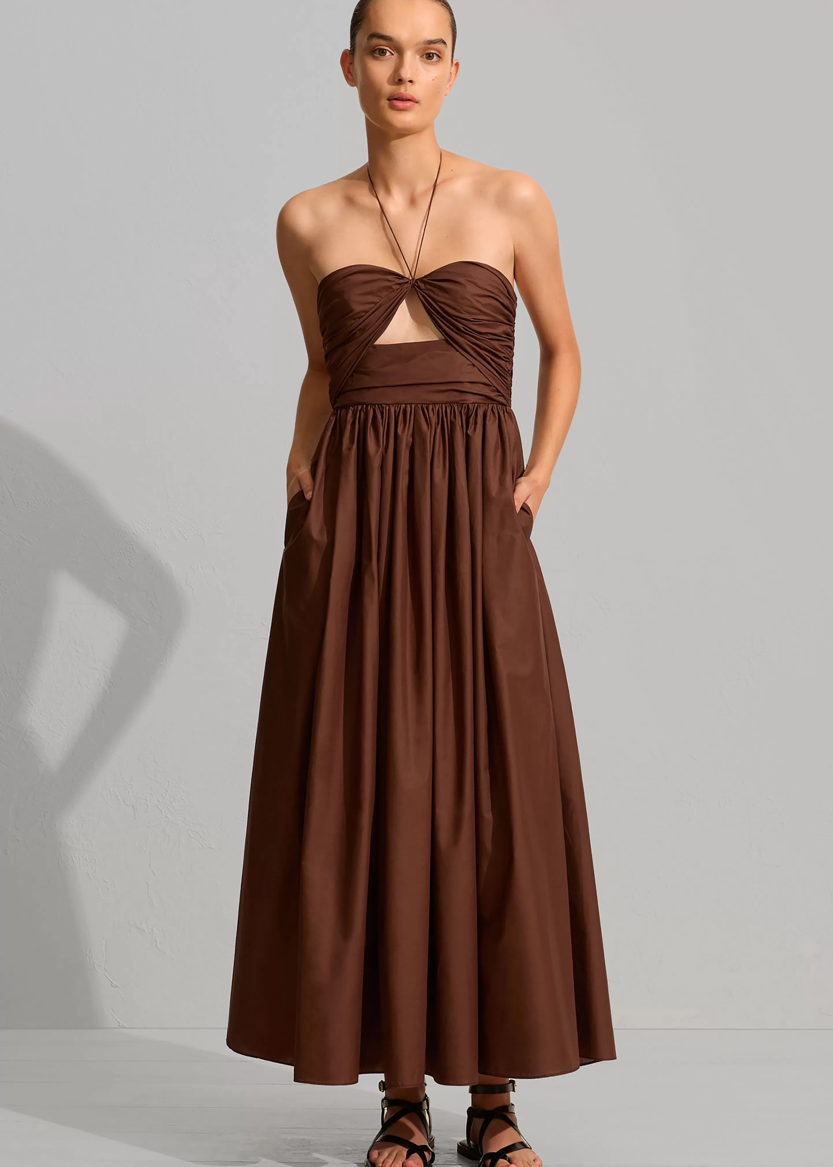 Dresses | The Frankie Shop Matteau Bandeau Rouched Sundress Sable