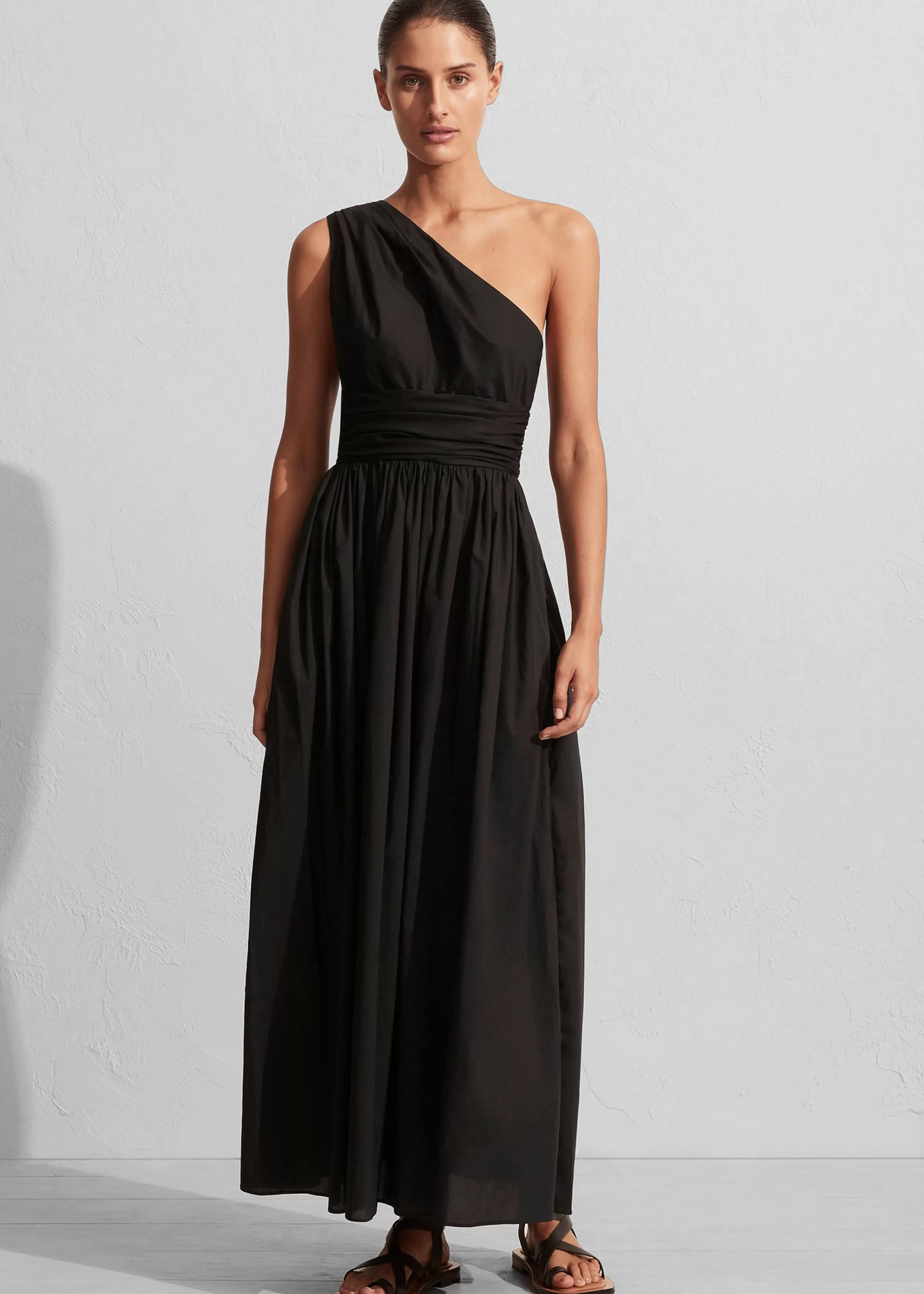 Dresses | The Frankie Shop Matteau Gathered One Shoulder Dress Black