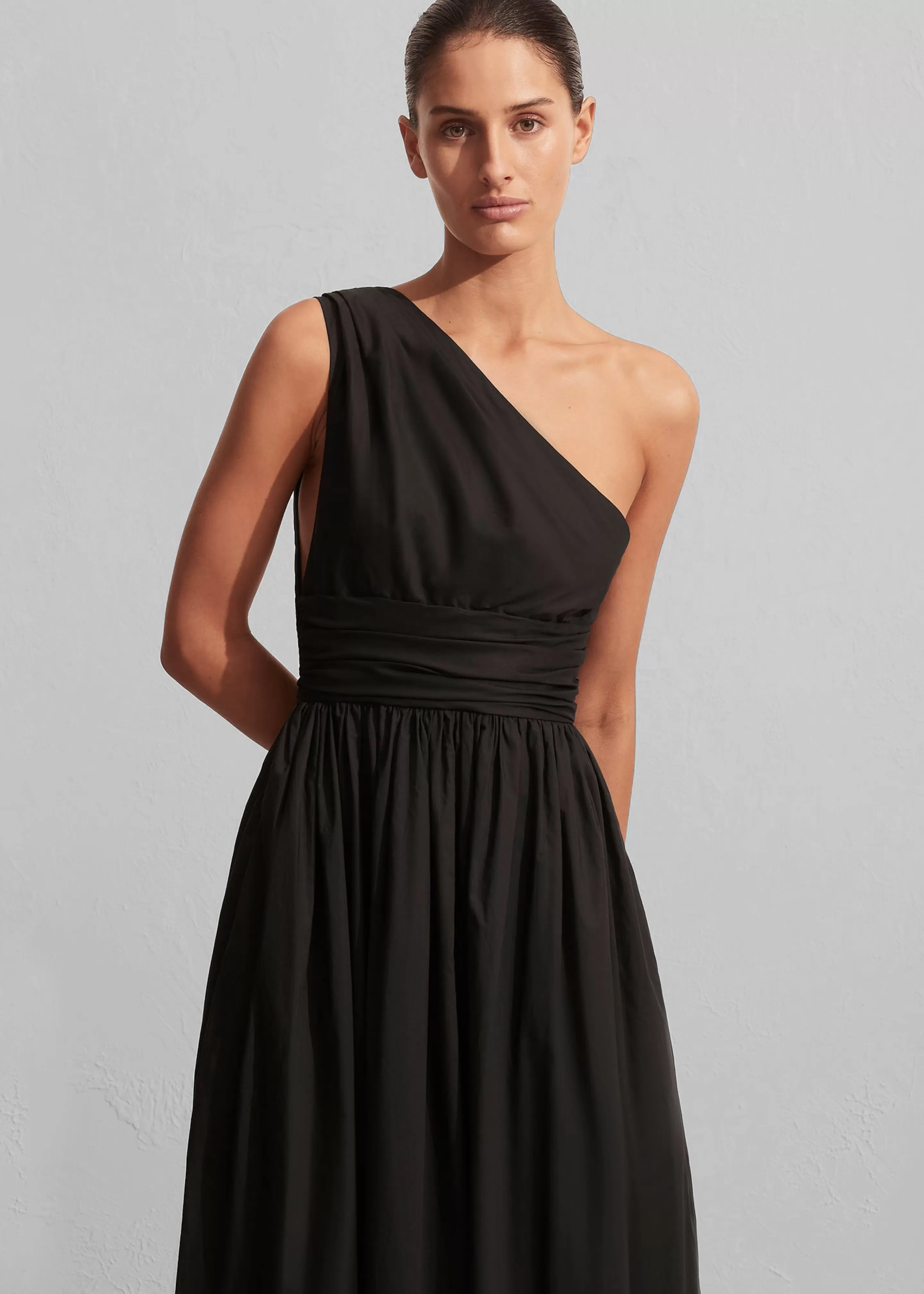 Dresses | The Frankie Shop Matteau Gathered One Shoulder Dress Black