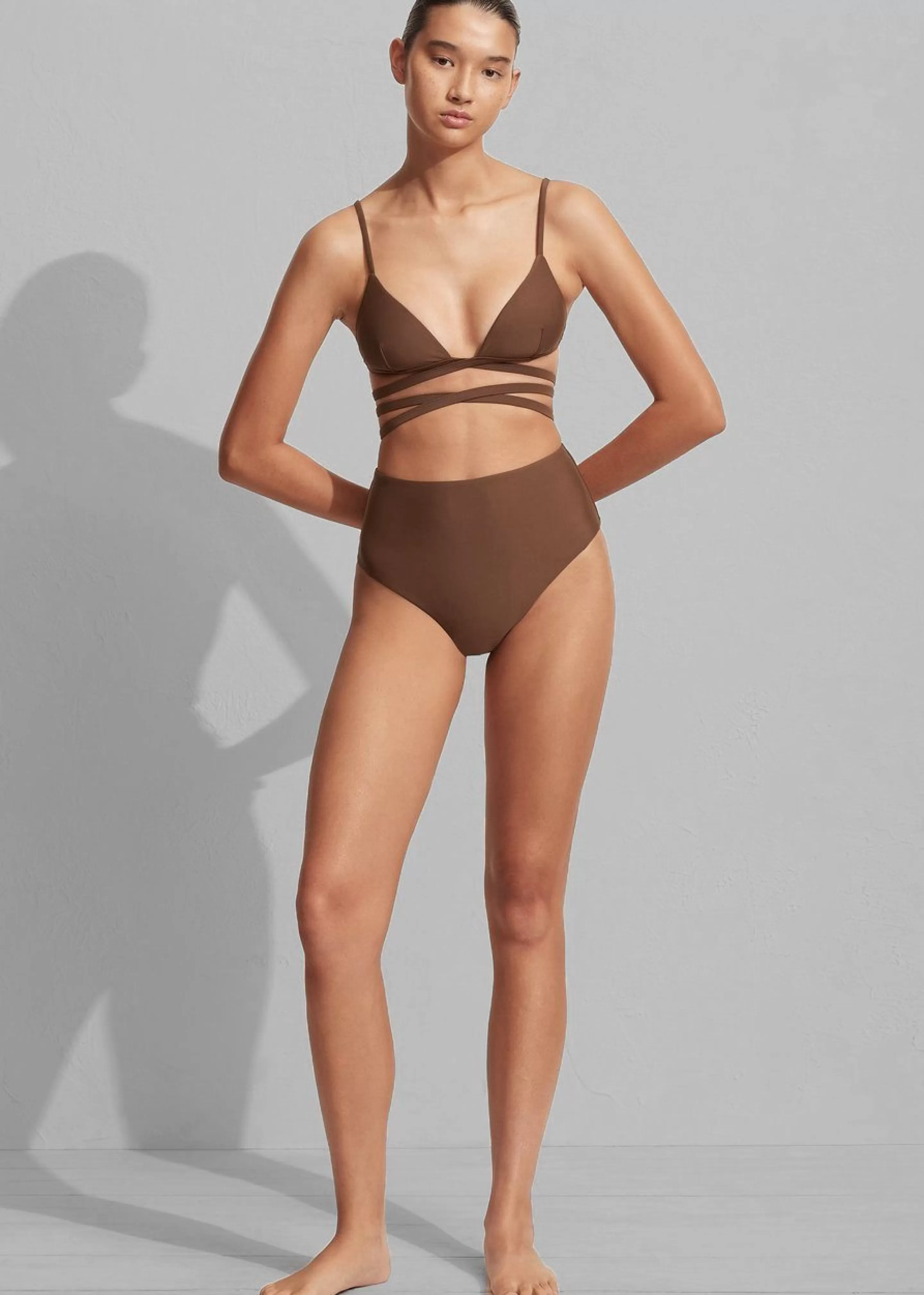 Swimwear | The Frankie Shop Matteau High Waist Bikini Brief Pecan