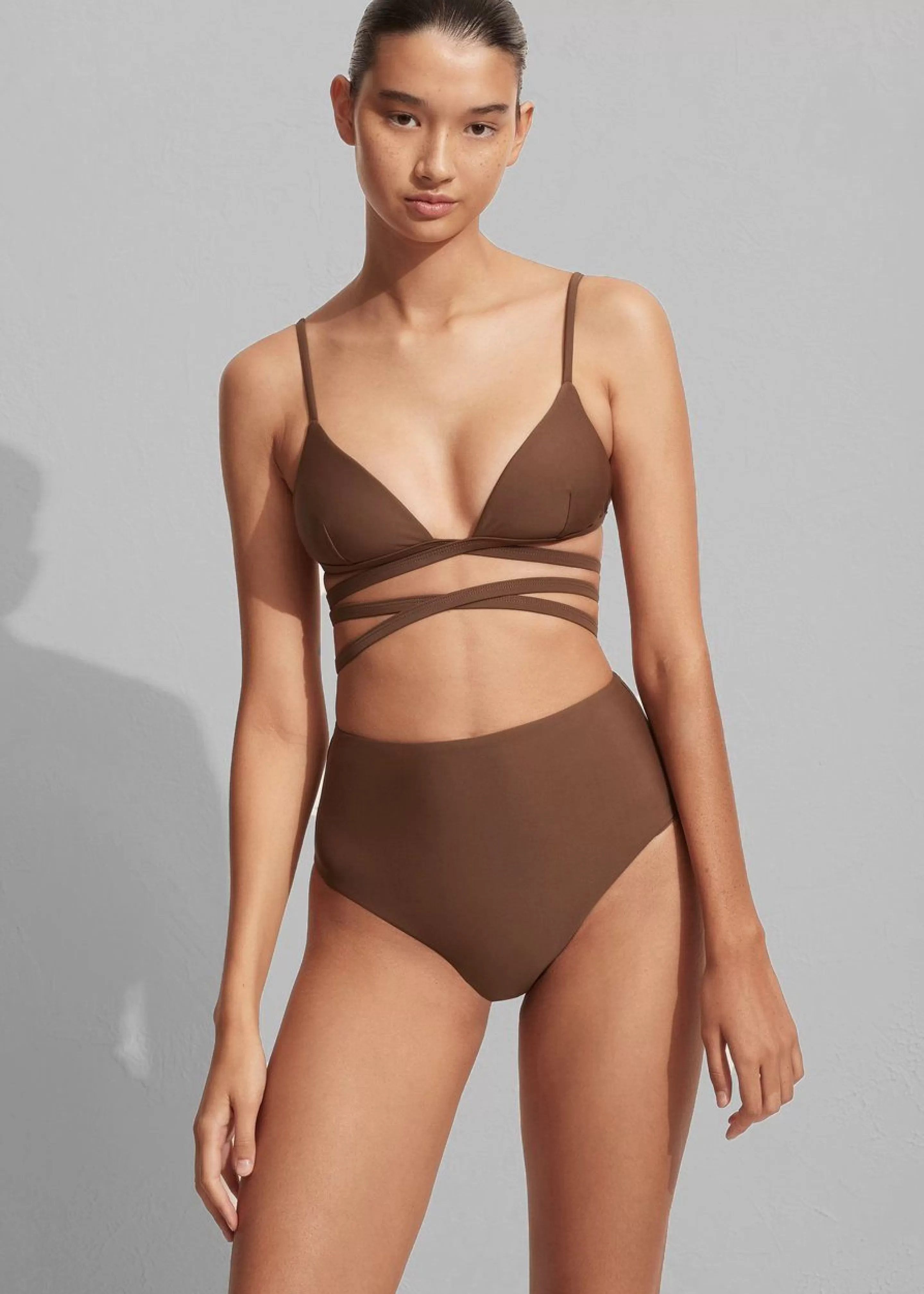 Swimwear | The Frankie Shop Matteau High Waist Bikini Brief Pecan