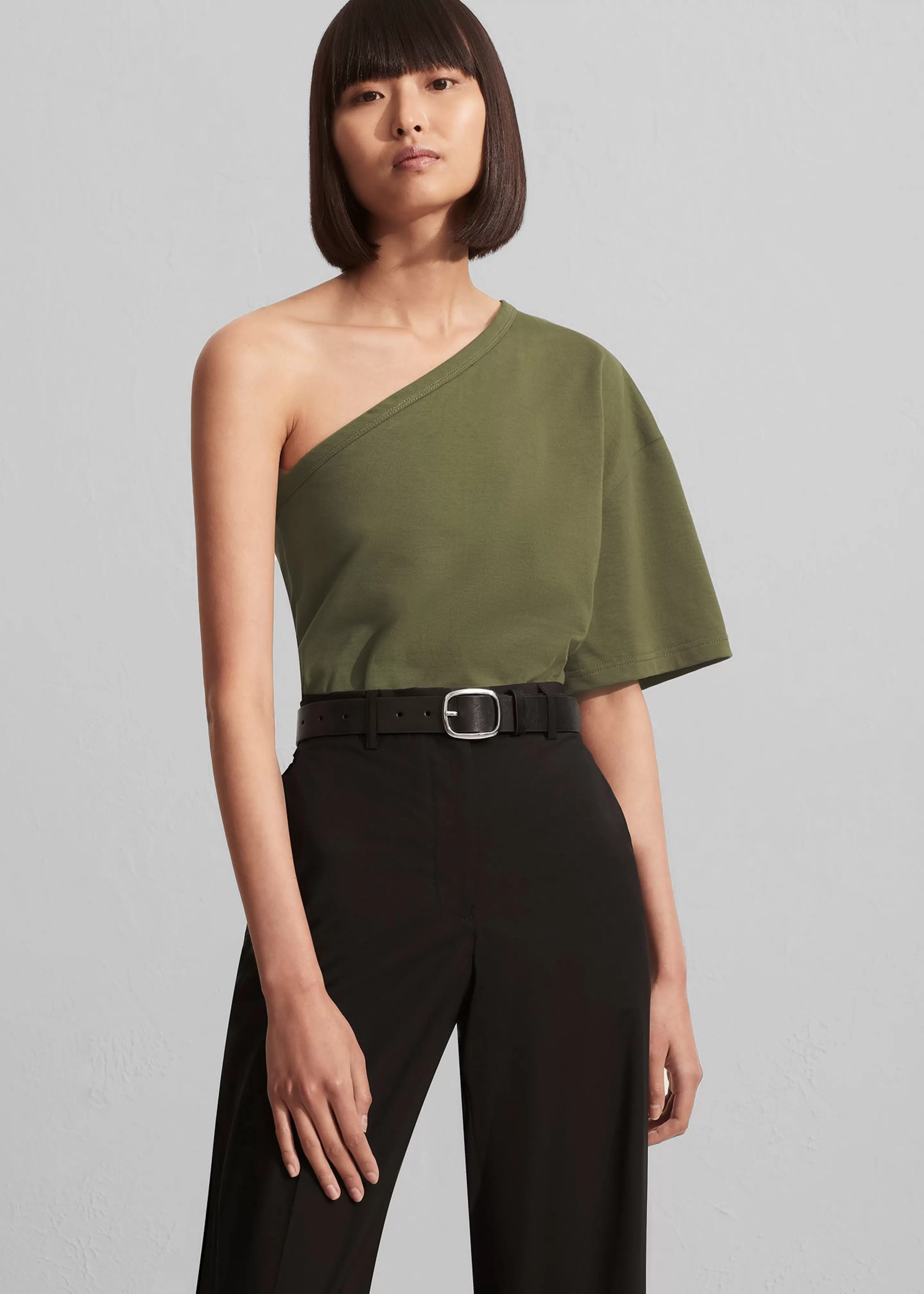 Tops | The Frankie Shop Matteau One Shoulder Tee Khaki