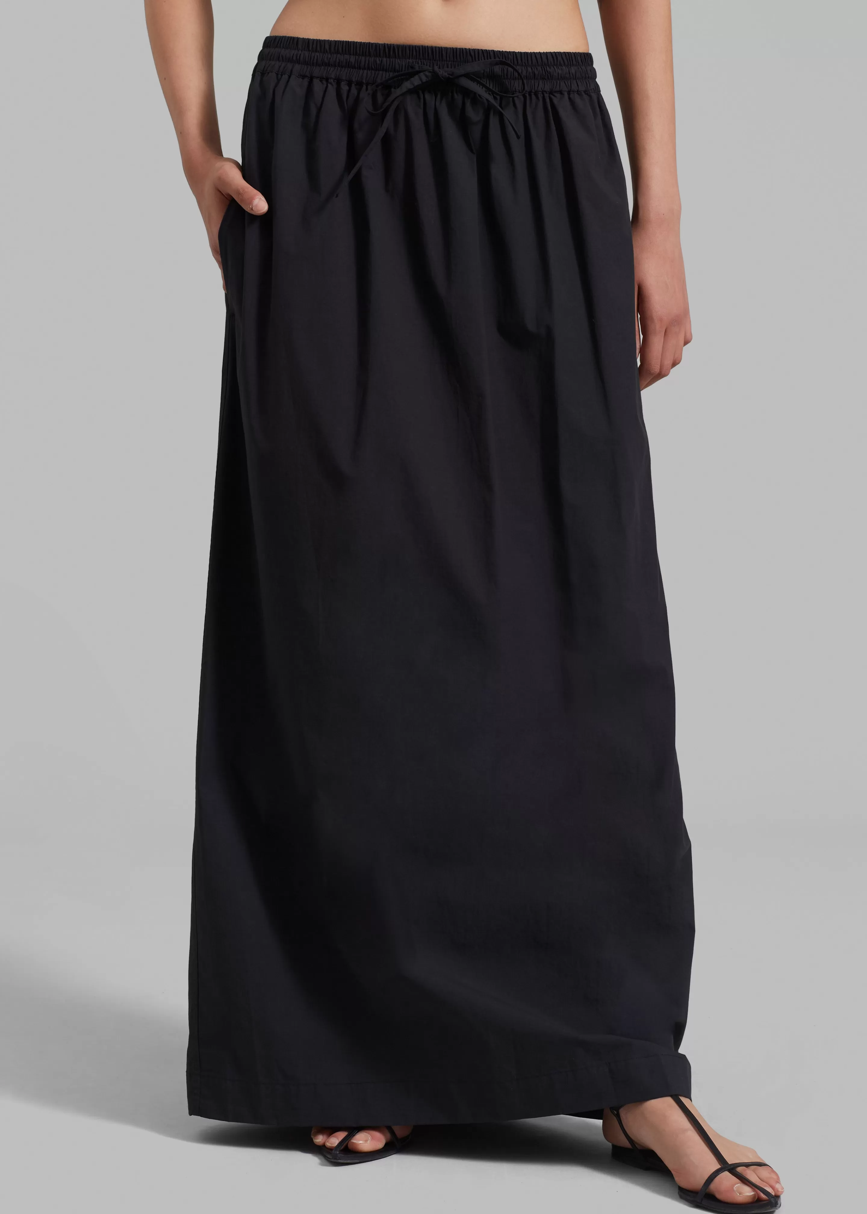 Bottoms | The Frankie Shop Matteau Relaxed Drawcord Skirt Black