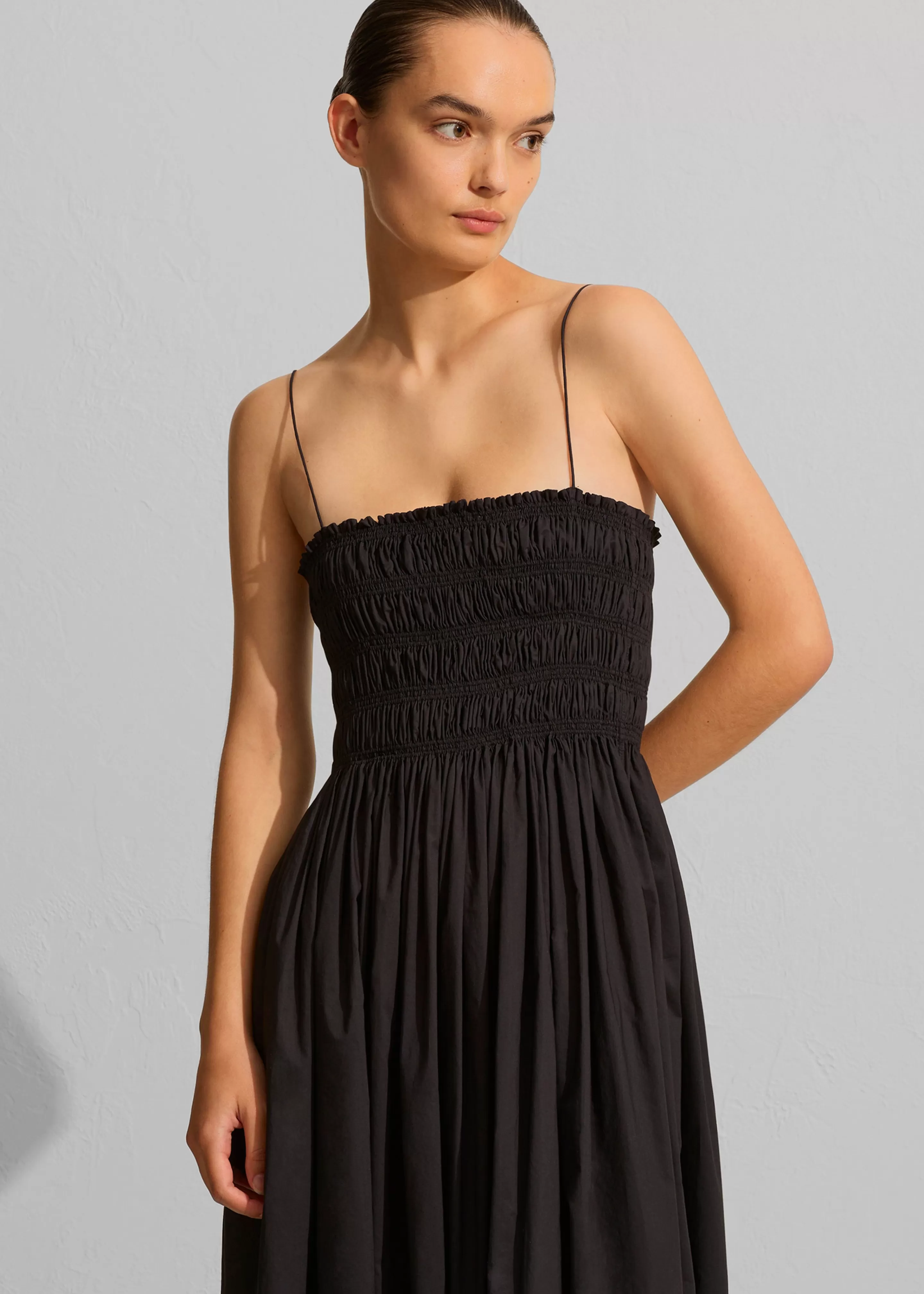 Dresses | The Frankie Shop Matteau Shirred Bodice Dress Black