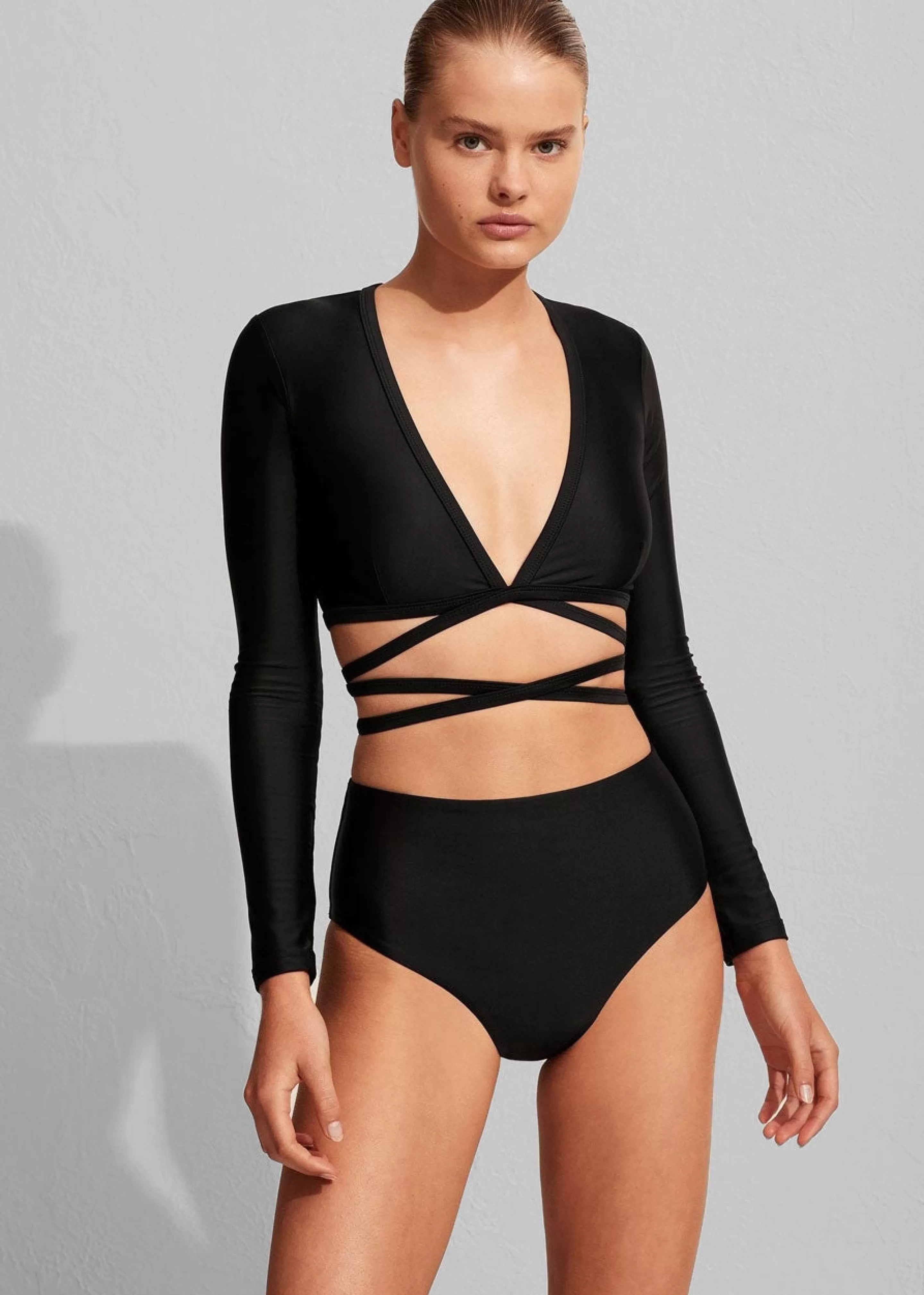 Swimwear | The Frankie Shop Matteau Wrap Sun Top Black