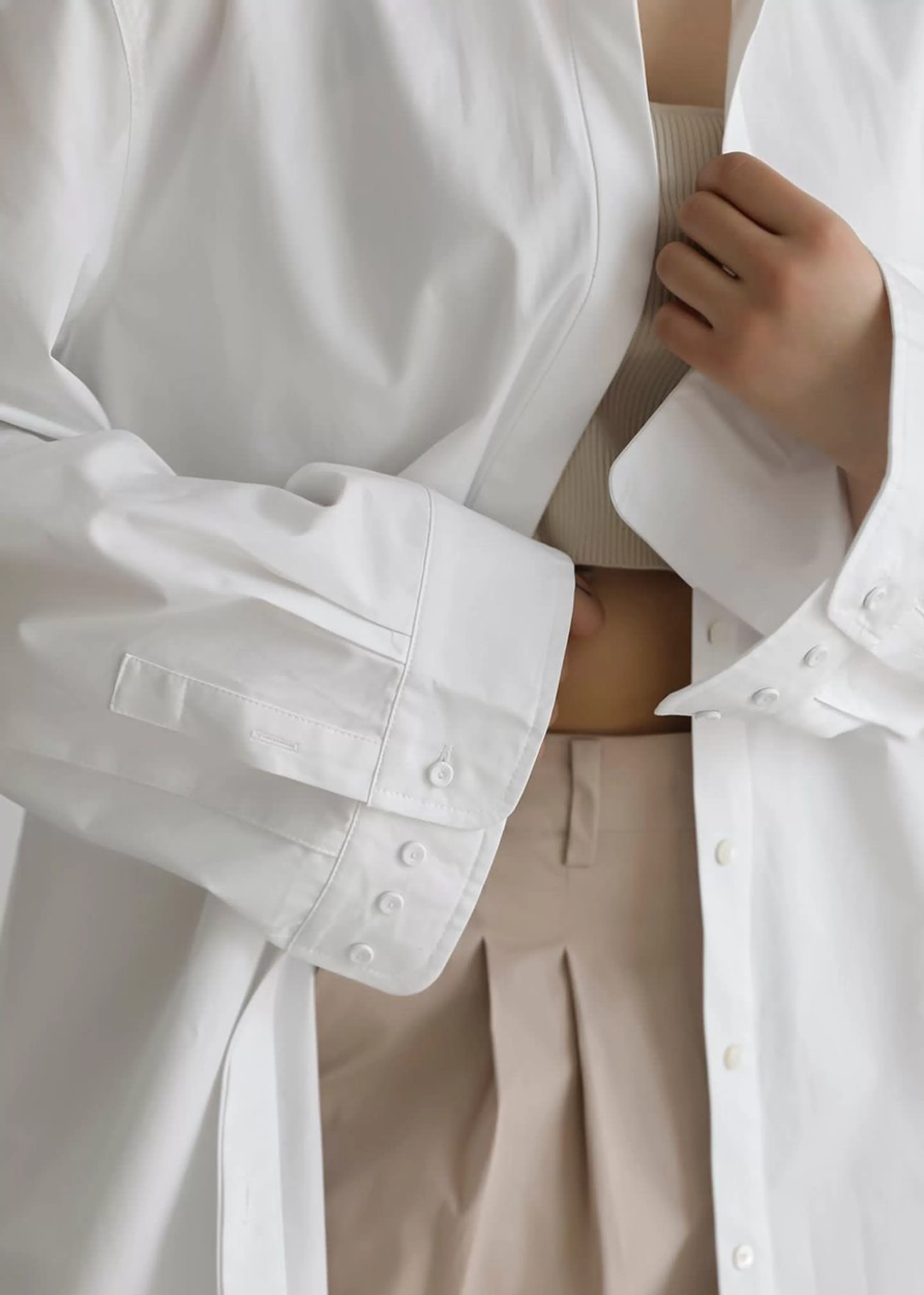 Tops | The Frankie Shop Mayim Oversized Shirt White