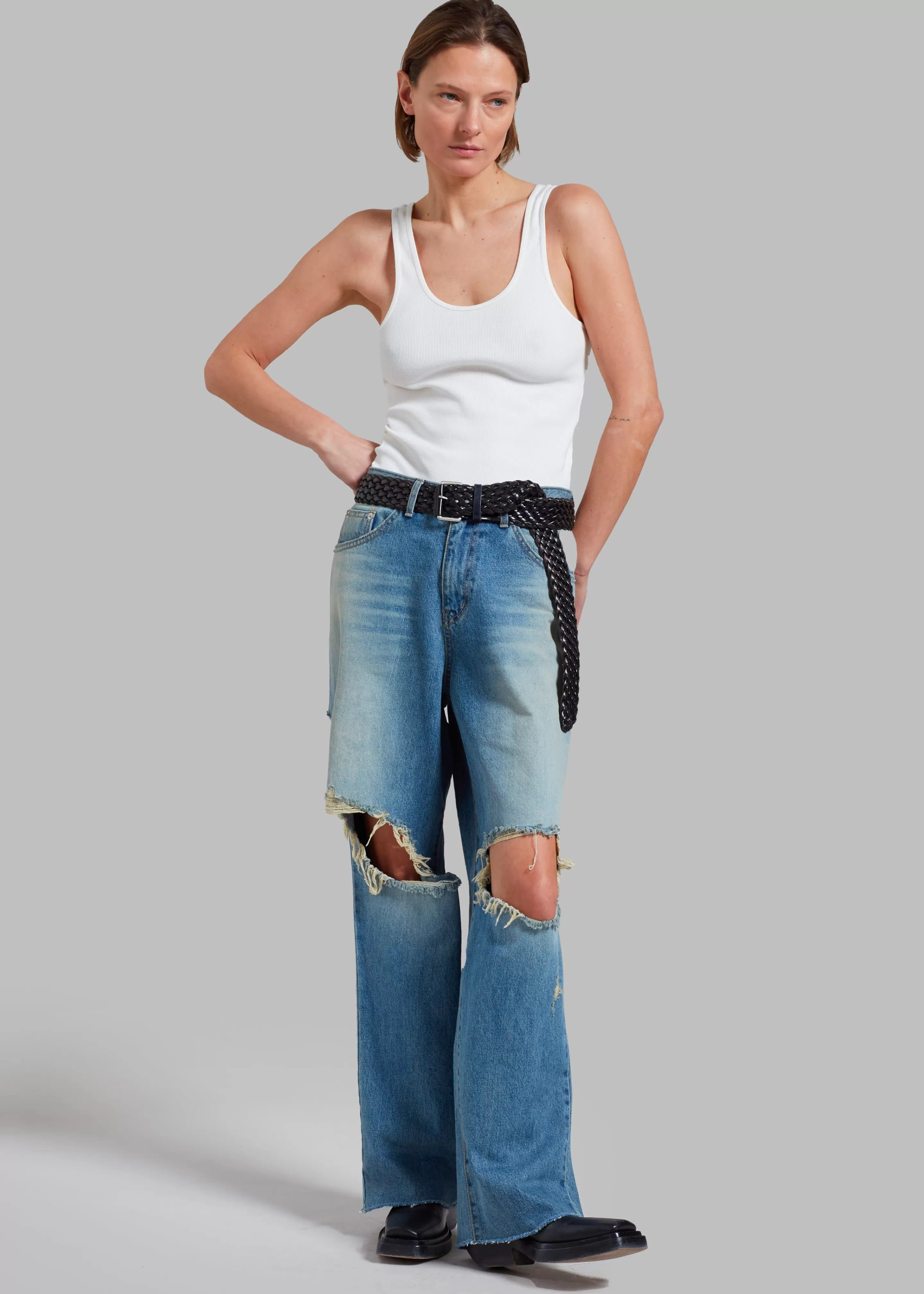 Bottoms | The Frankie Shop Melbourne Ripped Jeans Worn Wash