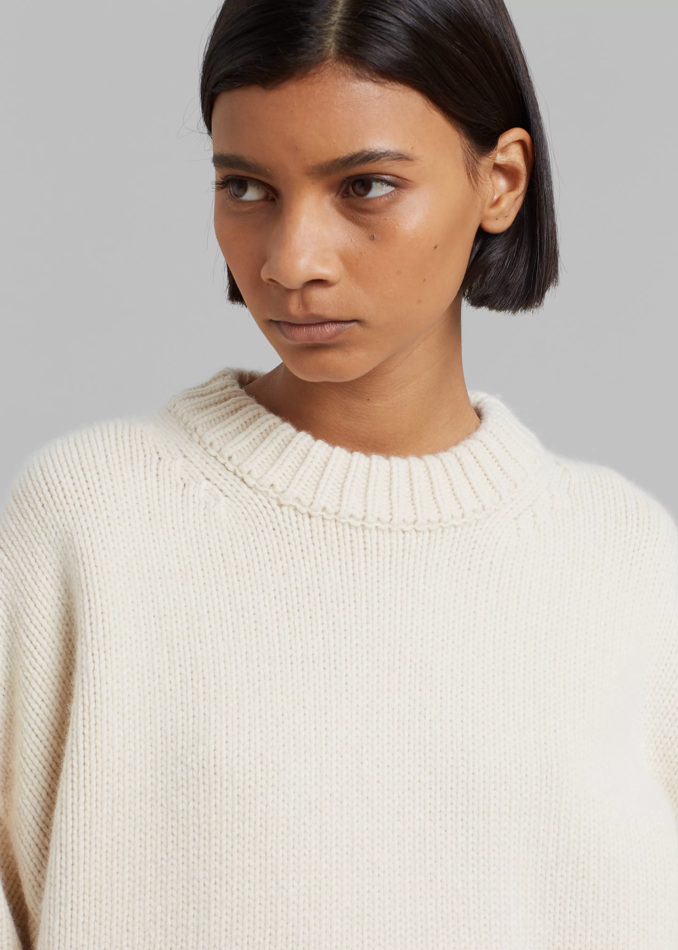 Knitwear | The Frankie Shop Natte Sweater Cream