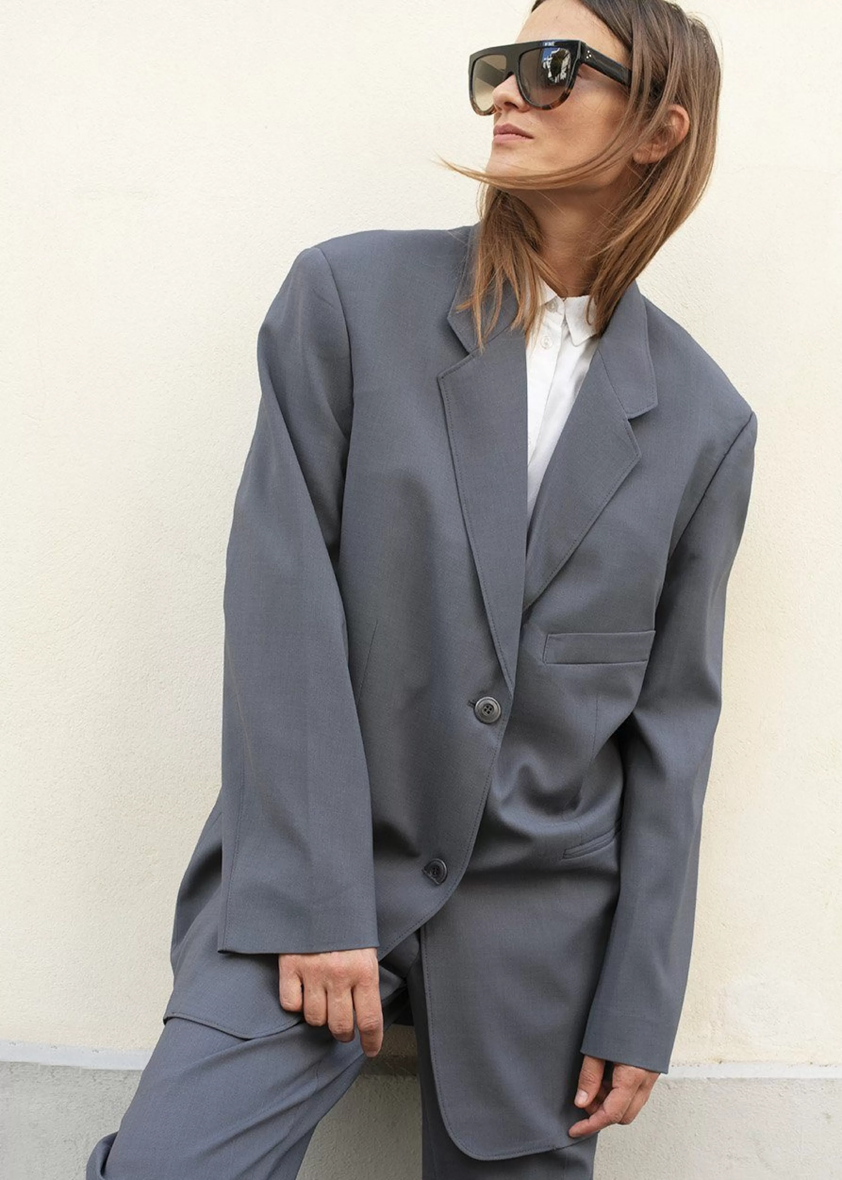 Outerwear | The Frankie Shop Notch Lapel Blazer Graphite