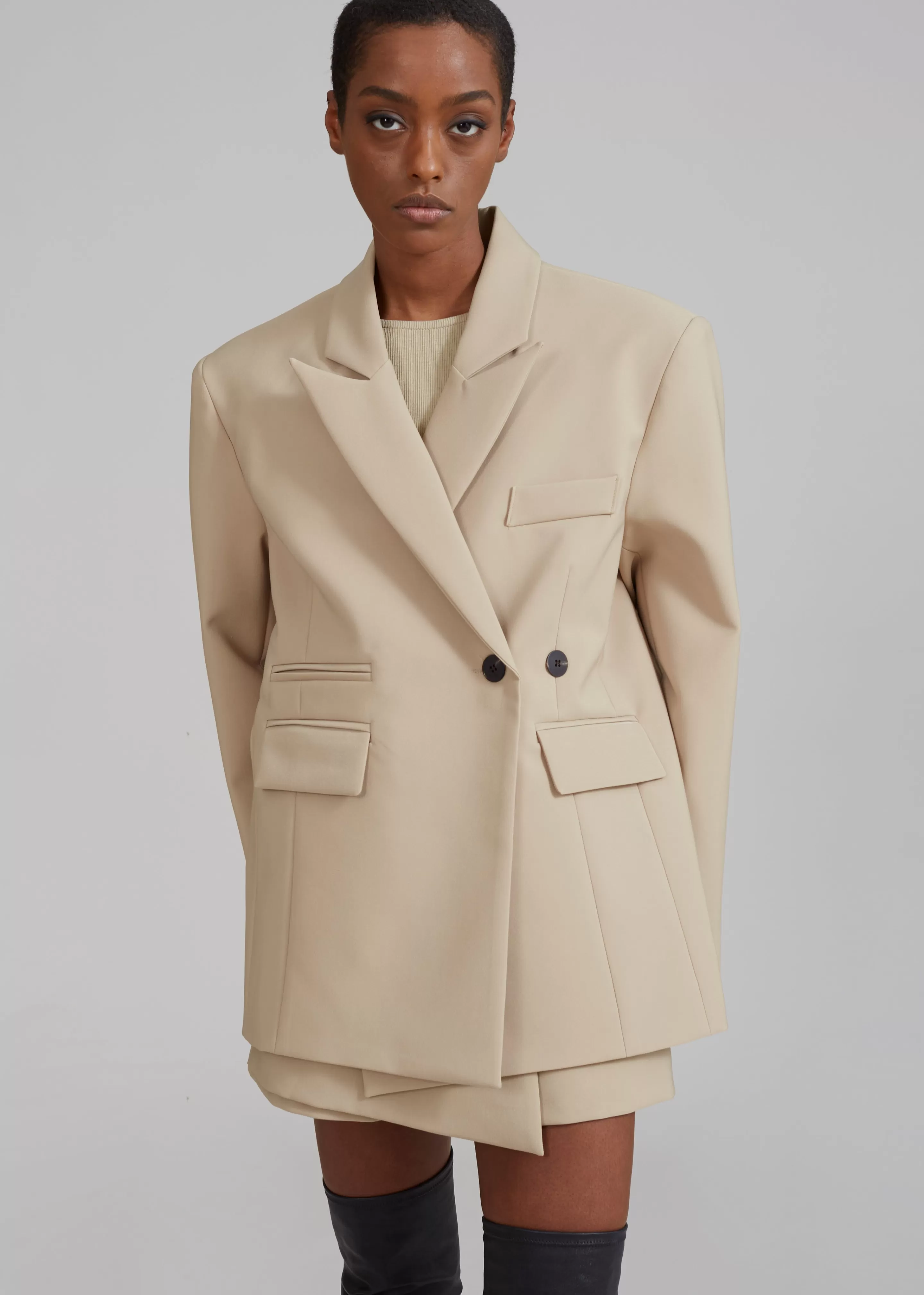 Outerwear | The Frankie Shop Paige Blazer Beige