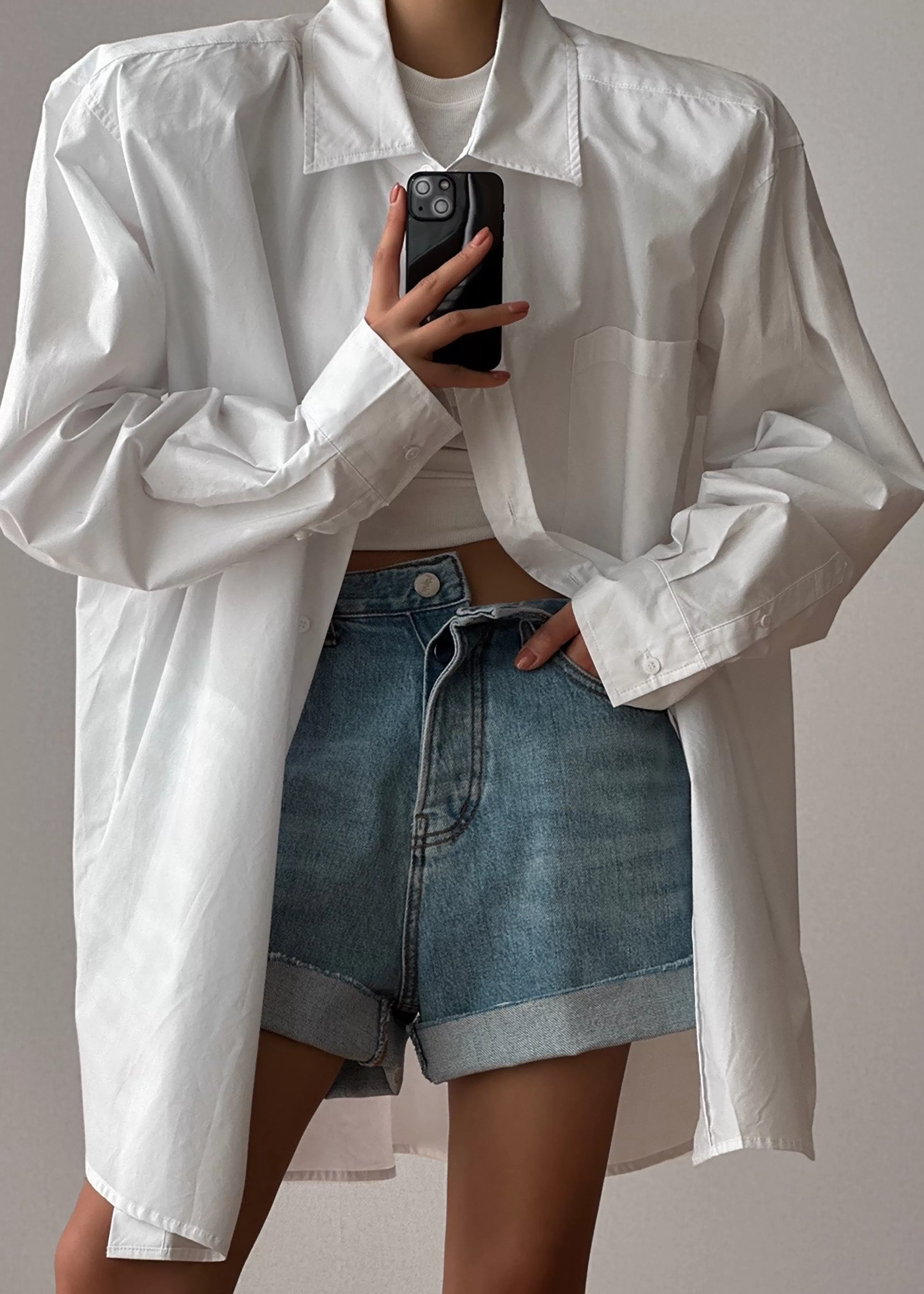 Tops | The Frankie Shop Panama Oversized Shirt White