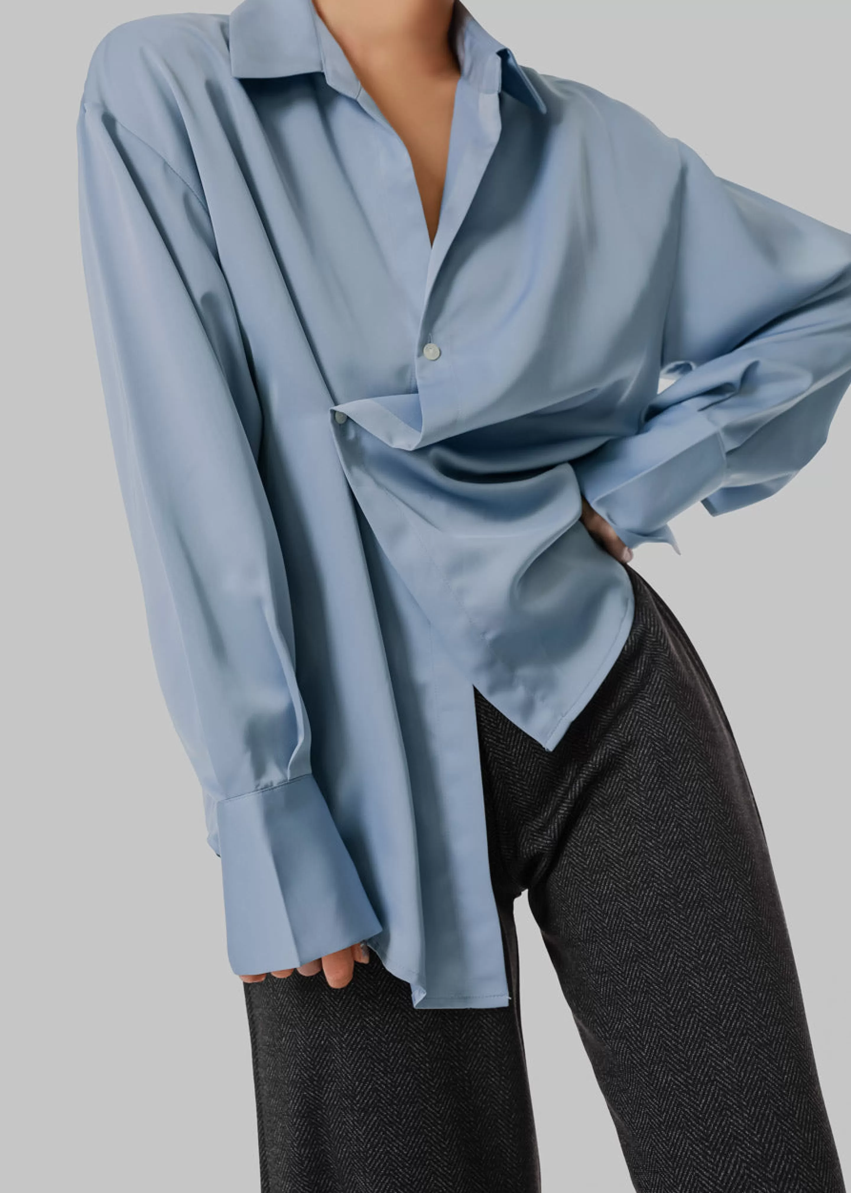 Tops | The Frankie Shop Pilvi Blouse Sky