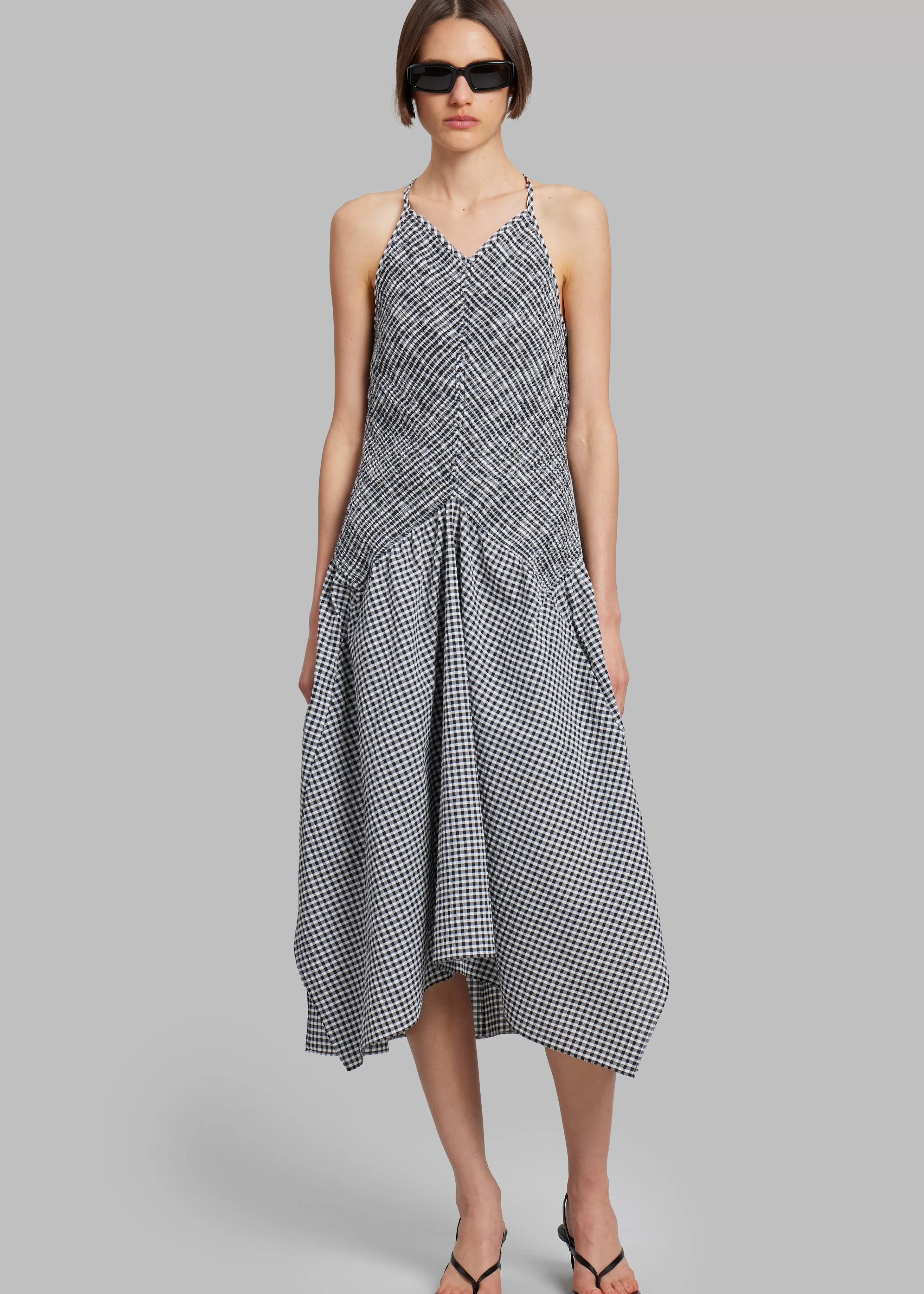 Dresses | The Frankie Shop Proenza Schouler White Label Gingham Seersucker Smocked Dress White/