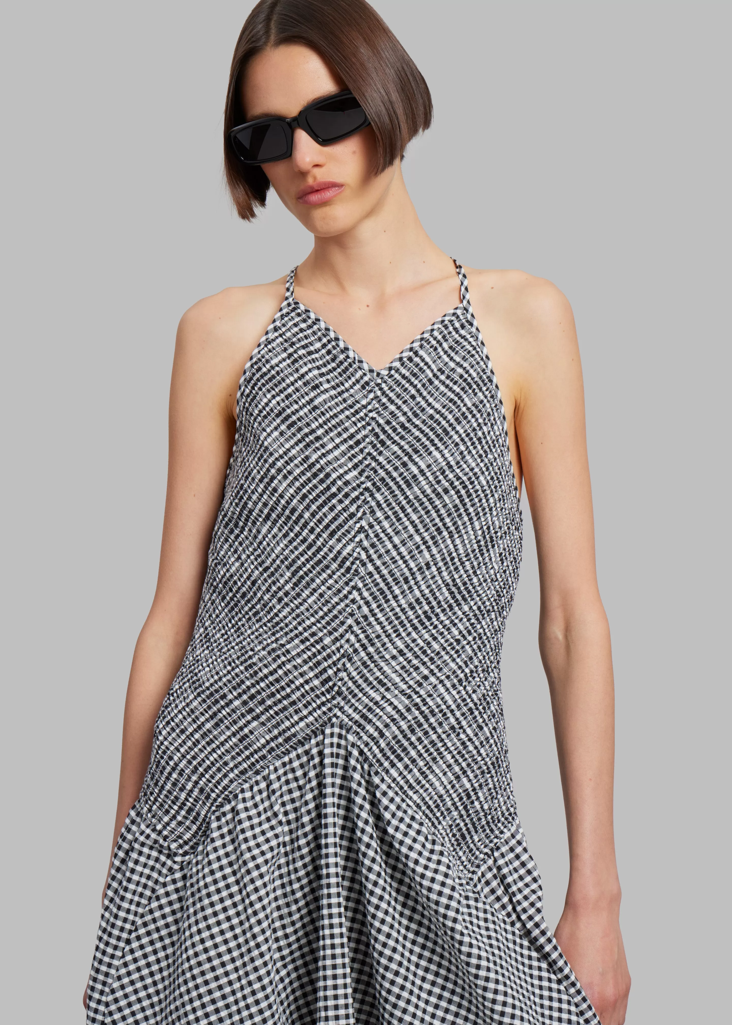 Dresses | The Frankie Shop Proenza Schouler White Label Gingham Seersucker Smocked Dress White/