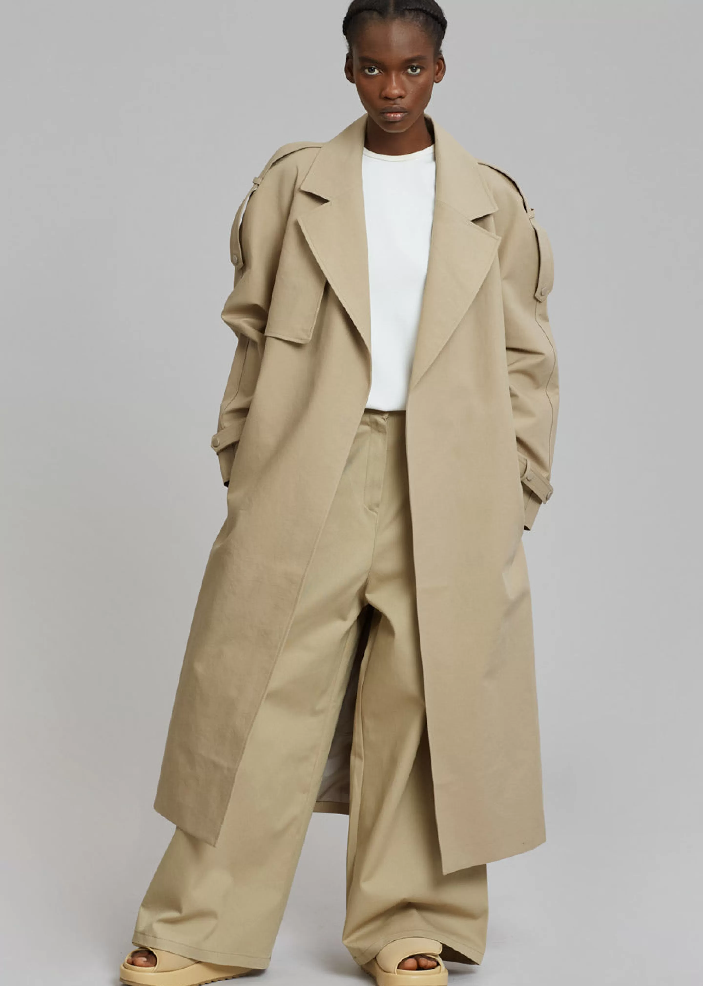 Outerwear | The Frankie Shop Rhodes Trench Coat Natural